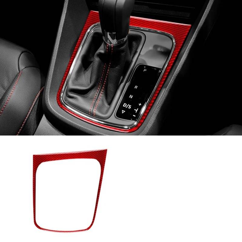Zentrale Dashboard Dekoration Faseraufkleber Für Seat Für Leon MK3 2013 2014 2015 LHD RHD Auto-Schalthebelrahmenverkleidung Innenausstattung Lenkrad Abdeckung Aufkleber(For RHD Red Carbon) von SQTGJJJ