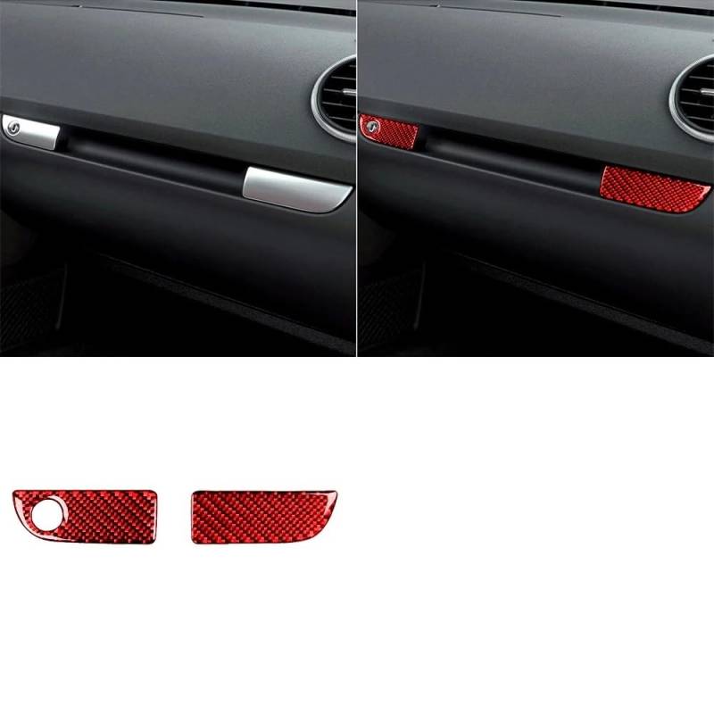 Zentrale Dashboard Dekoration Für A3 S3 8P 2006 2007 Autozubehör Kohlefaser Co-Pilot Handschuhfach Panel Dekorative Abdeckung Innenaufkleber Lenkrad Abdeckung Aufkleber(C) von SQTGJJJ