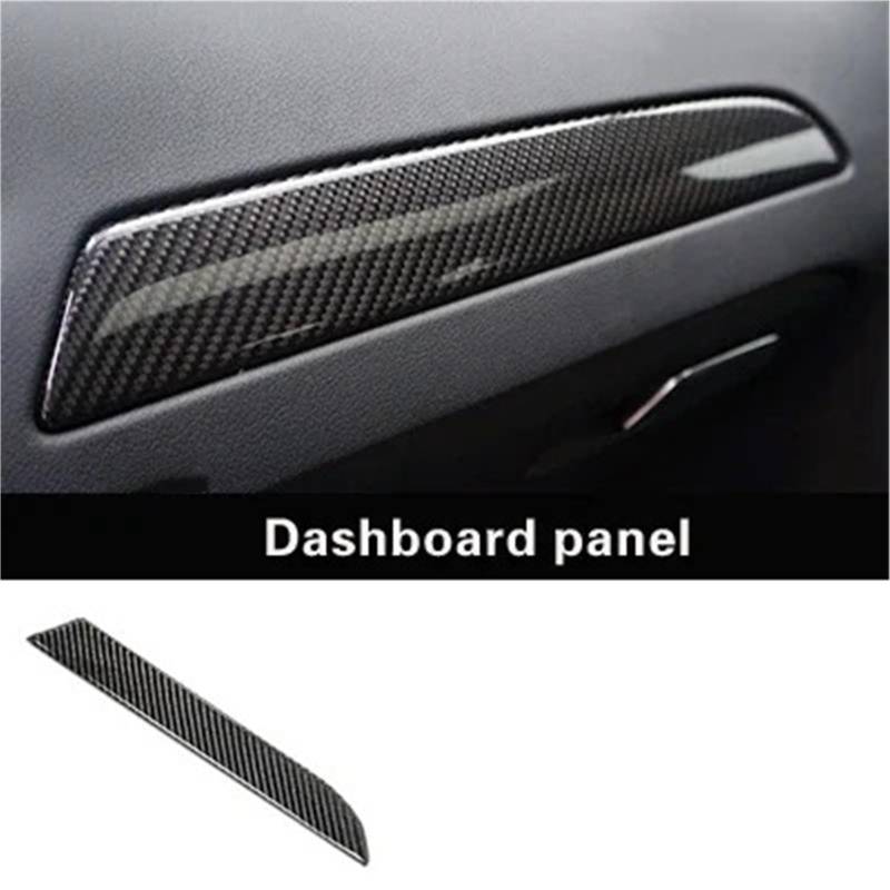 Zentrale Dashboard Dekoration Für A4 B8 2009-2016, 4 Stück Kohlefaser-Türverkleidungsaufkleber, Zierabdeckung, Copilot-Armaturenbrett, Auto-Innenausstattung Lenkrad Abdeckung Aufkleber(C RHD) von SQTGJJJ