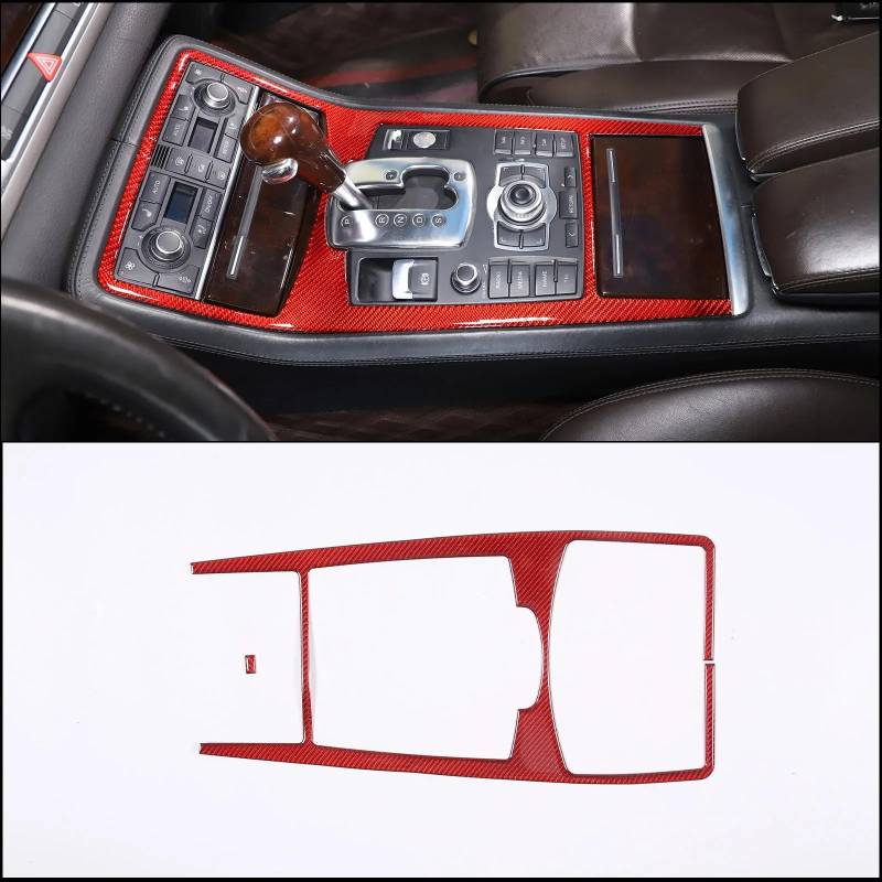 Zentrale Dashboard Dekoration Für A8 D3 D4 2004-2012 Auto Zentrale Steuerung Getriebe Panel Dekorative Aufkleber Weiche Carbon Faser Innen Zubehör Lenkrad Abdeckung Aufkleber(Style 1-2) von SQTGJJJ
