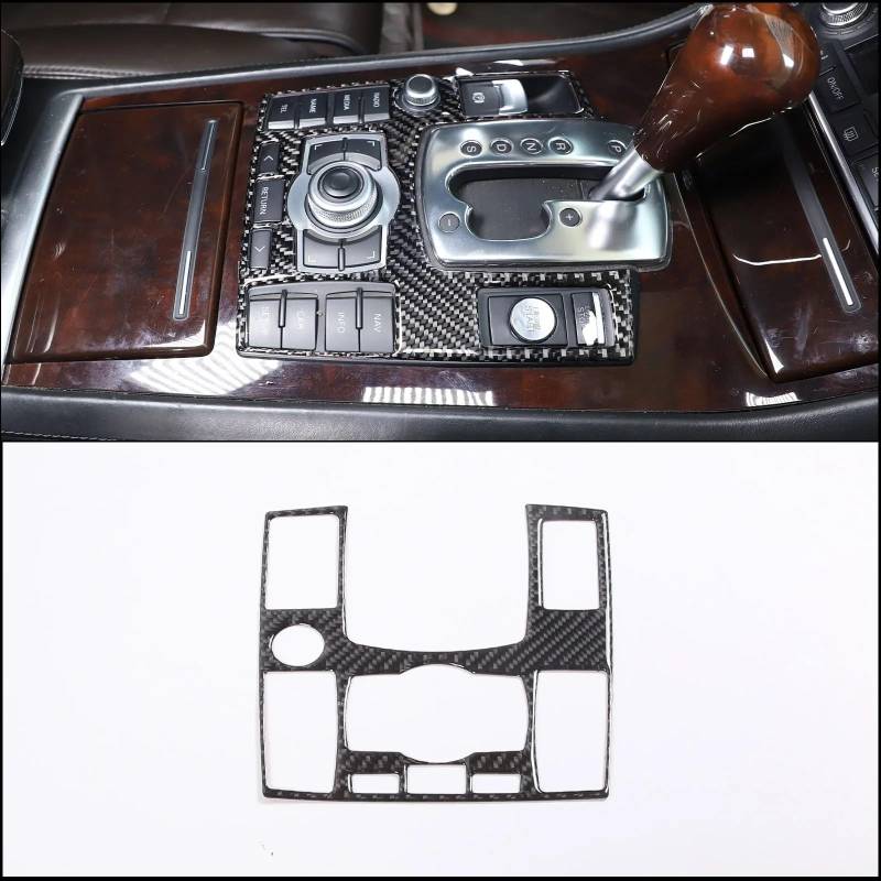 Zentrale Dashboard Dekoration Für A8 D3 D4 2004-2012 Auto Zentrale Steuerung Getriebe Panel Dekorative Aufkleber Weiche Carbon Faser Innen Zubehör Lenkrad Abdeckung Aufkleber(Style 2-1) von SQTGJJJ