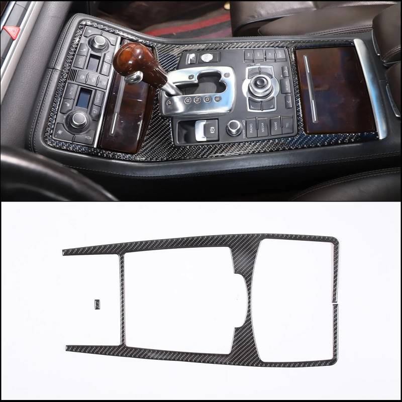 Zentrale Dashboard Dekoration Für A8 D3 D4 2004-2012 Auto Zentrale Steuerung Getriebe Panel Dekorative Aufkleber Weiche Carbon Faser Innen Zubehör Lenkrad Abdeckung Aufkleber(Style 2-2) von SQTGJJJ