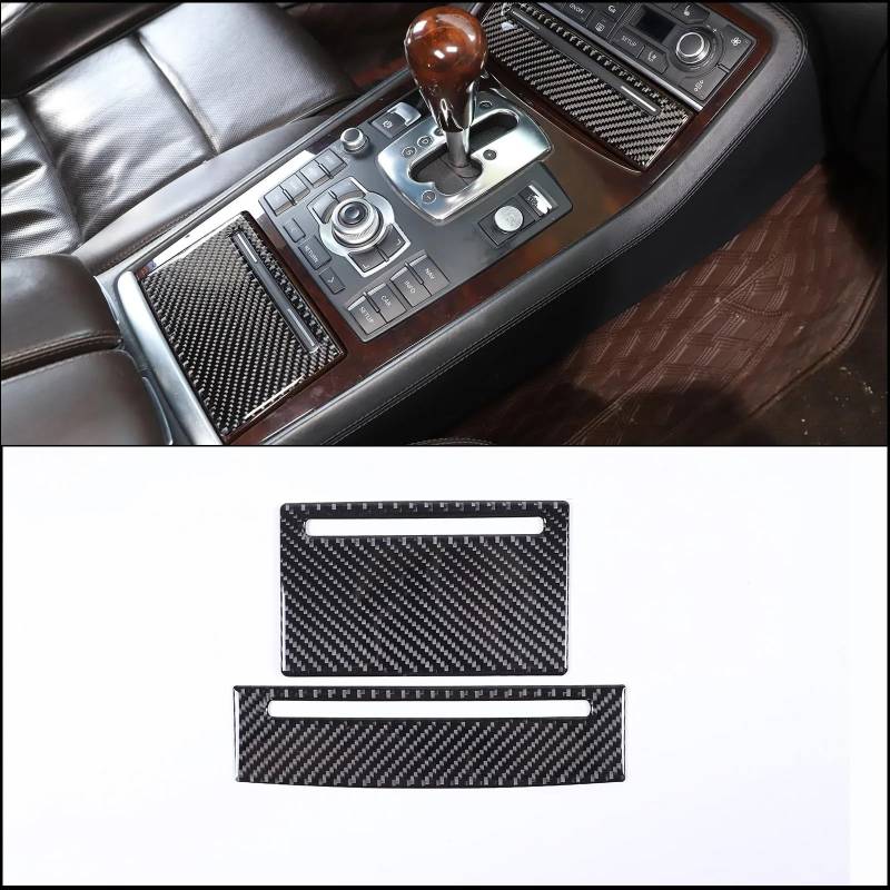 Zentrale Dashboard Dekoration Für A8 D3 D4 2004-2012 Auto Zentrale Steuerung Getriebe Panel Dekorative Aufkleber Weiche Carbon Faser Innen Zubehör Lenkrad Abdeckung Aufkleber(Style 2-3) von SQTGJJJ