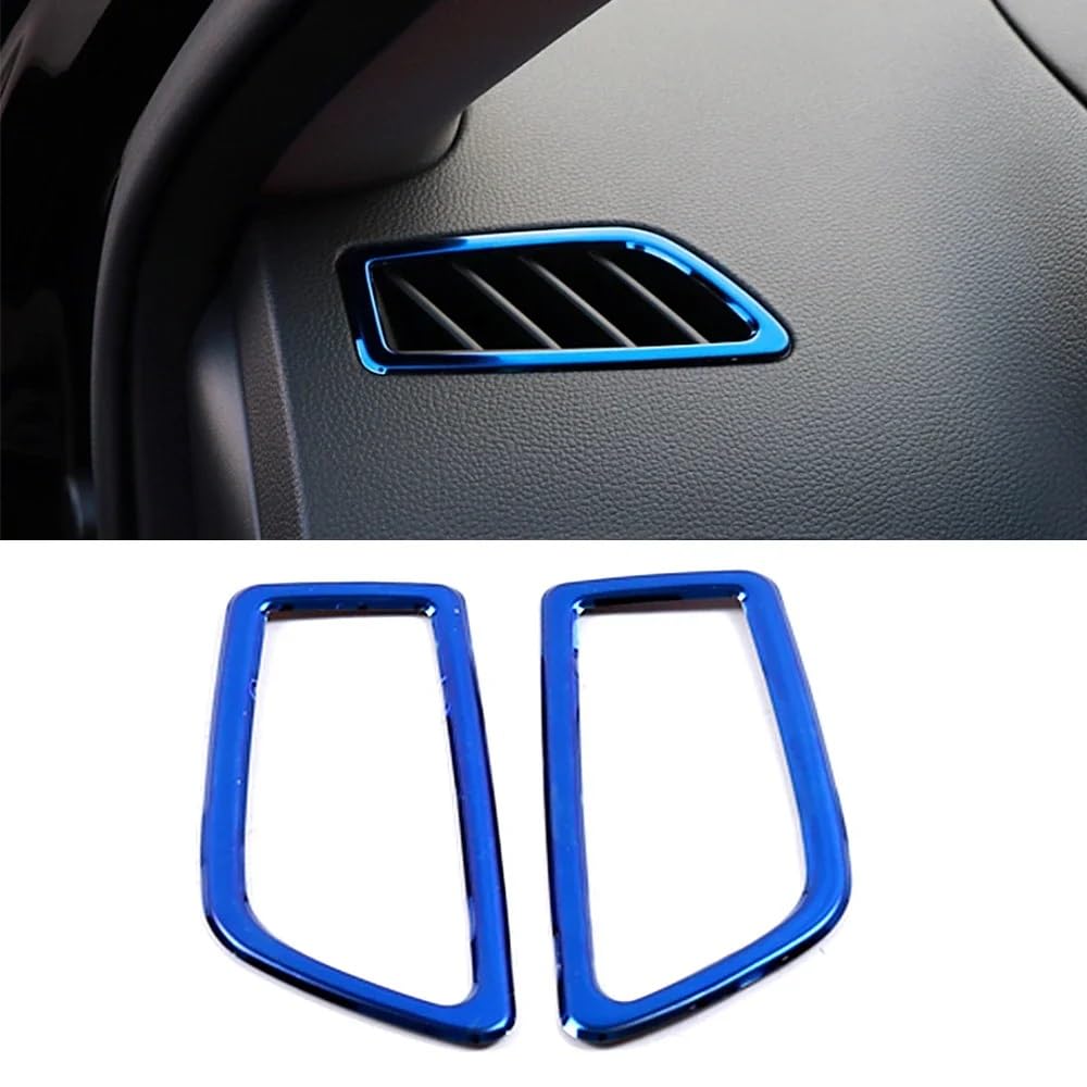 Zentrale Dashboard Dekoration Für Koleos 2017-2020 Blaue Farbe Edelstahl Center Console Dashboard Schutzrahmen Abdeckung Trim Für Samsung QM6 Lenkrad Abdeckung Aufkleber(Style B) von SQTGJJJ