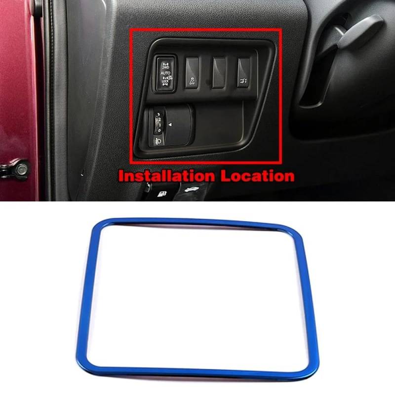 Zentrale Dashboard Dekoration Für Koleos 2017-2020 Blaue Farbe Edelstahl Center Console Dashboard Schutzrahmen Abdeckung Trim Für Samsung QM6 Lenkrad Abdeckung Aufkleber(Style F) von SQTGJJJ