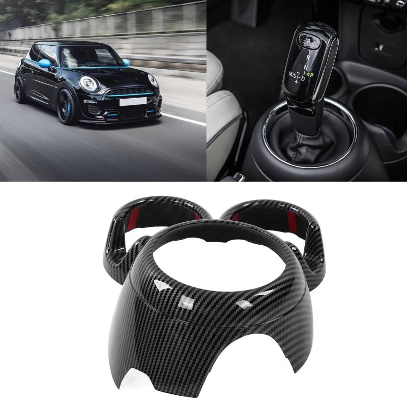 Zentrale Dashboard Dekoration Für Mini Für Cooper F55 F56 F57 Auto-Innenaufkleber A/C Luftauslassknopf Schalthebel Armaturenbrett Mittelkonsole Panel Lenkrad Abdeckung Aufkleber(E) von SQTGJJJ