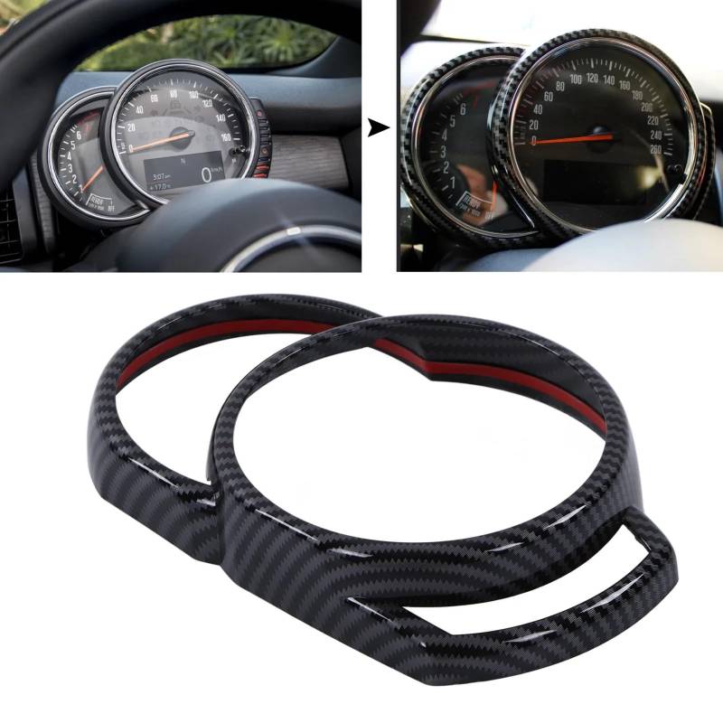 Zentrale Dashboard Dekoration Für Mini Für Cooper F55 F56 F57 Auto-Innenaufkleber A/C Luftauslassknopf Schalthebel Armaturenbrett Mittelkonsole Panel Lenkrad Abdeckung Aufkleber(H) von SQTGJJJ