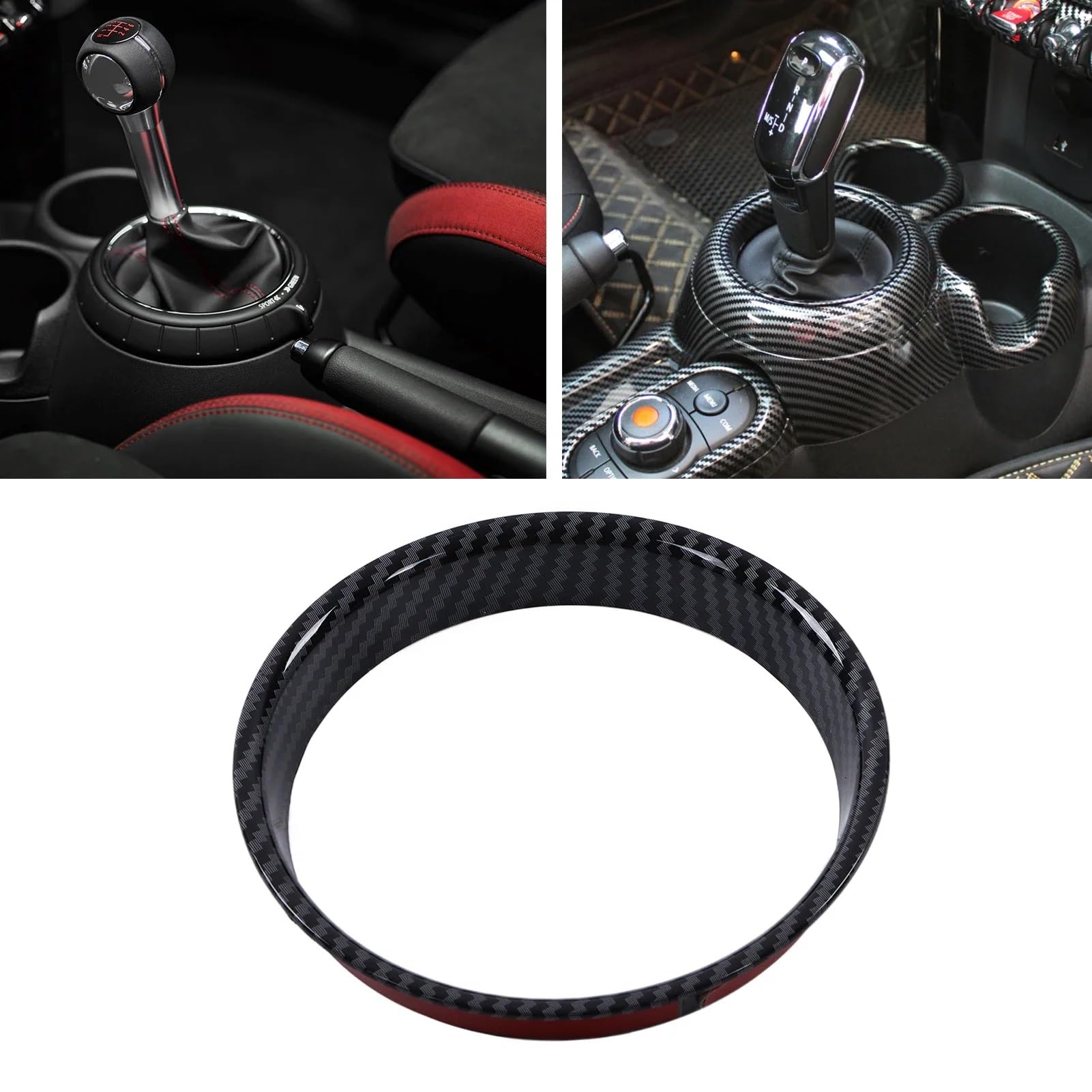 Zentrale Dashboard Dekoration Für Mini Für Cooper F55 F56 F57 Auto-Innenaufkleber A/C Luftauslassknopf Schalthebel Armaturenbrett Mittelkonsole Panel Lenkrad Abdeckung Aufkleber(I) von SQTGJJJ