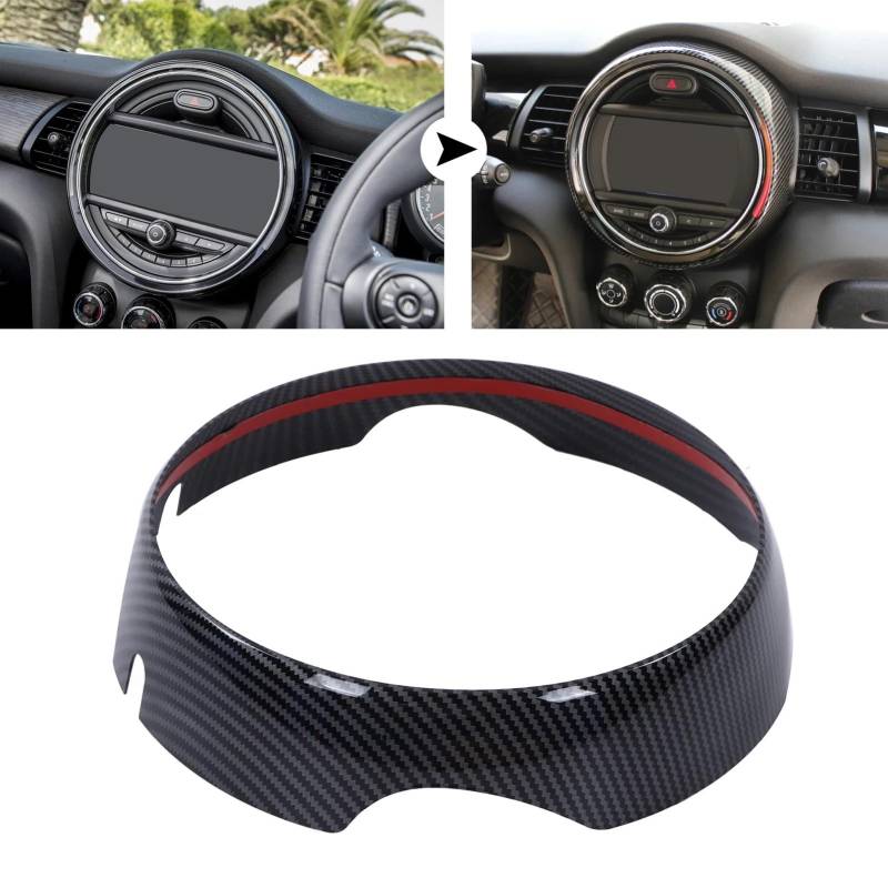 Zentrale Dashboard Dekoration Für Mini Für Cooper F55 F56 F57 Auto-Innenaufkleber A/C Luftauslassknopf Schalthebel Armaturenbrett Mittelkonsole Panel Lenkrad Abdeckung Aufkleber(J) von SQTGJJJ