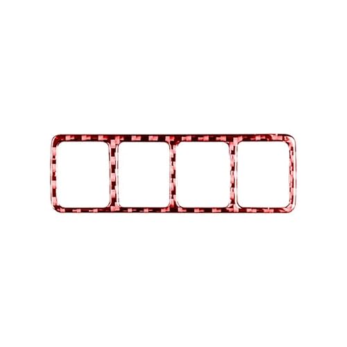 Zentrale Dashboard Dekoration Für Nissan Für Sentra 2016-2019 Auto Scheinwerfer Einstellen Schalter Tasten Panel Trim Rahmen Dekoration Innen Aufkleber Lenkrad Abdeckung Aufkleber(Rot) von SQTGJJJ