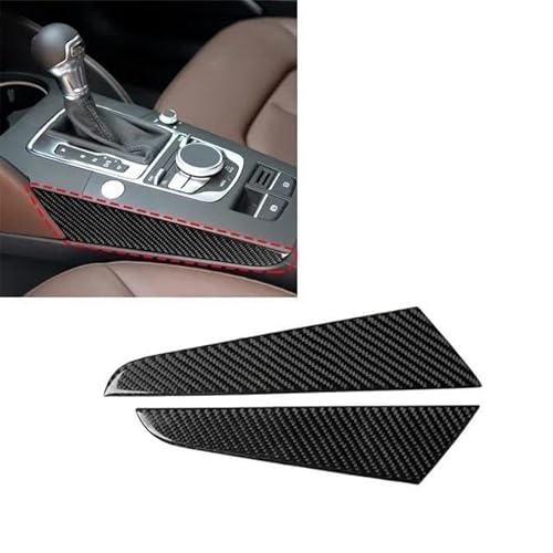 Zentrale Dashboard Dekoration LHD Car Center Gear Shift Rahmenabdeckung Carbon Faser Aufkleber Für A3 S3 RS3 8V 14-19 Auto Innenverkleidung Aufkleber Lenkrad Abdeckung Aufkleber(C LHD) von SQTGJJJ