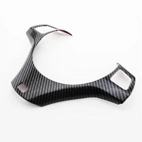 Zentrale Dashboard Dekoration Lenkrad Panel Dekoration Abdeckung Aufkleber für 1 3 Serie E90 E92 E93 2005-2012 E82 E87 2004-2011 X1 E84 Lenkrad Abdeckung Aufkleber(Kohlefaser-Schwarz) von SQTGJJJ