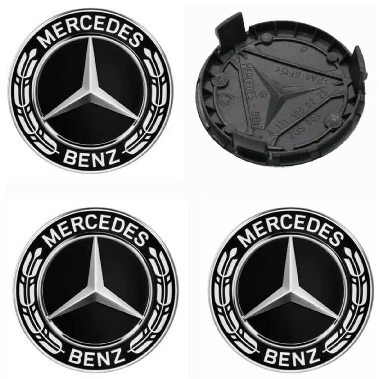 4 Stück Nabendeckel für Mercedes Benz 75mm - Radnabenkappen Felgendeckel Felgenkappen Nabenkappen ABS Wheel Caps Radnabenabdeckung, Schwarz 4 Stück Nabendeckel für Mercedes Benz 75mm - Radnabenkappen Felgendeckel Felgenkappen Nabenkappen ABS Wheel Caps Radnabenabdeckung, Schwarz von SQYJWD