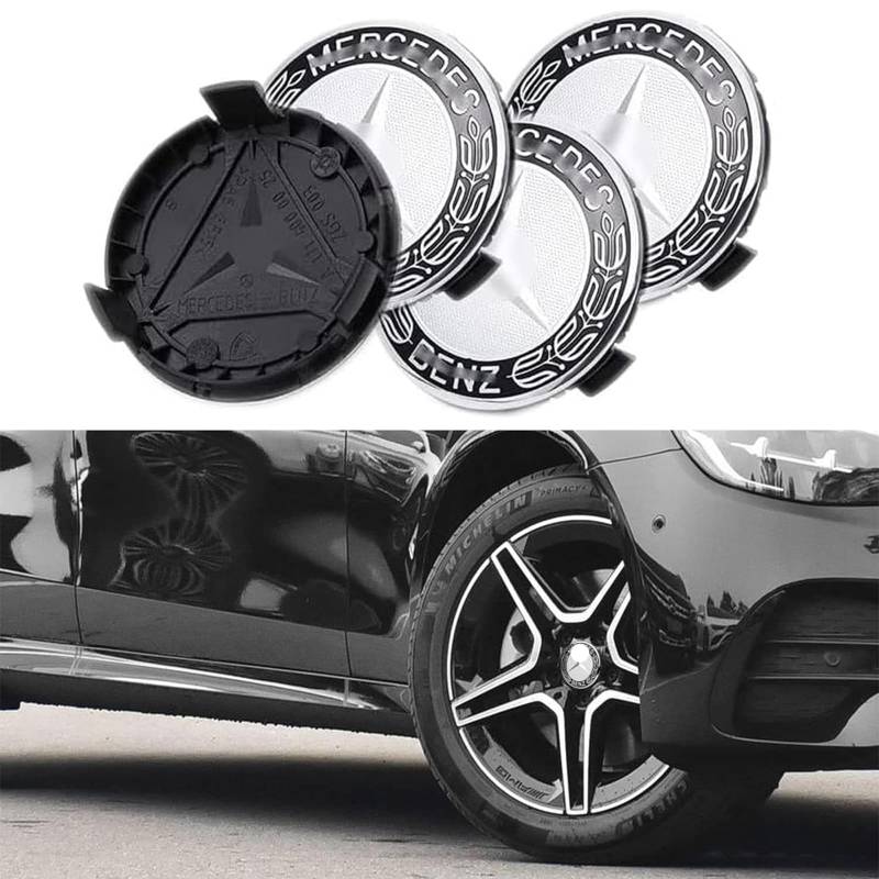 4 Stück Nabendeckel für 75mm - Radnabenkappen Felgendeckel Felgenkappen Radnabendeckel Wheel Caps Radnabenabdeckung von SQYJWD