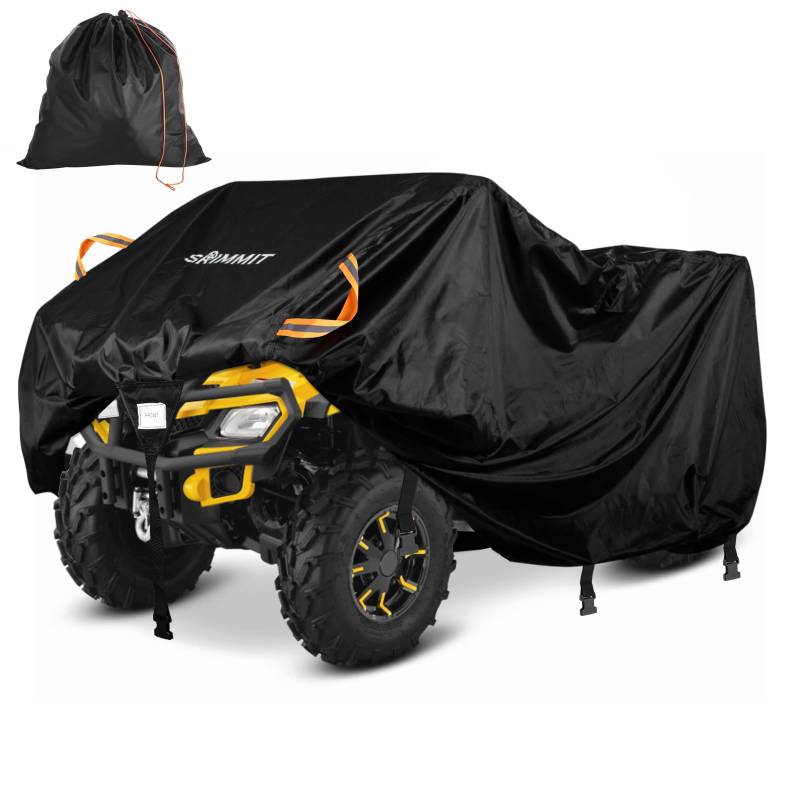 Quad ATV Abdeckplane,420D Abdeckung Wasserdicht Outdoor,Quad Zubehör ATV Autoabdeckung für Polaris Sportsman Honda Kawasaki (3XL-256x109x119CM) von SRIMMIT