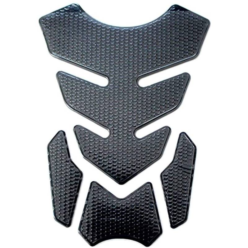QIUMING® Tankpad 3D Carbon Braun Optik universell kompatibel Wasserdicht Lackschutz für Auto Motorrad Tank 3D Motorrad Tankschutz Sport Aufkleber für Motorrad Tanks SCHWARZ 14 x 19.5 cm von QIUMING