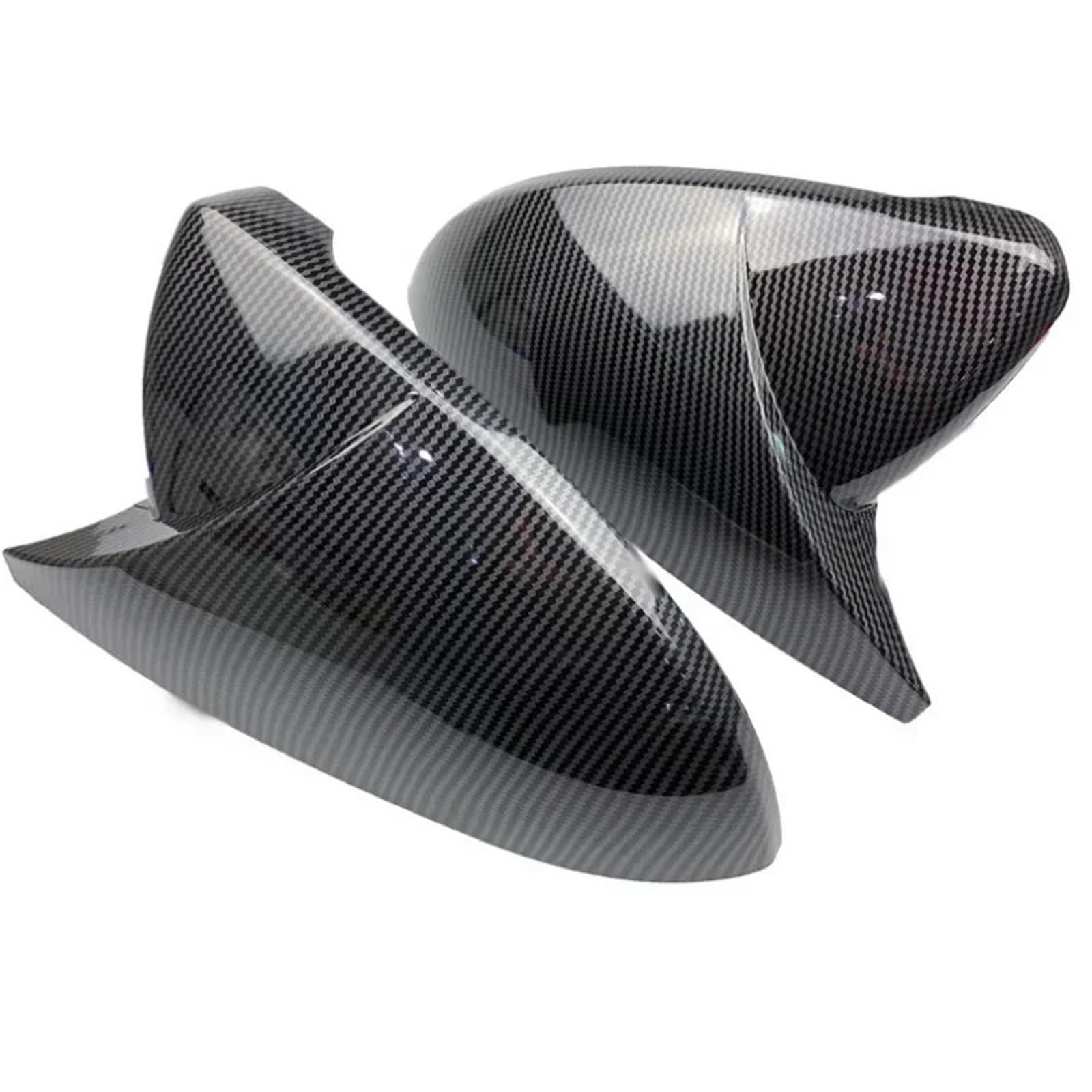 Außenspiegel für 2 Stück Spiegelabdeckungen, Rückspiegelkappen, passend für VW, passend für Golf MK7 7.5 GTI 7 7R. Seitenspiegelgehäuse(Carbon Look Black) von SRKATI