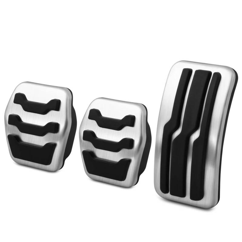 Fußablage Platte Autopedal-Gasbremspedalabdeckung, passend für Ford Focus 2 3 4 MK2 MK3 MK4 RS ST 2005–2023 Kuga Escape 2009–2020 Pedale(3Pcs MT) von SRKATI