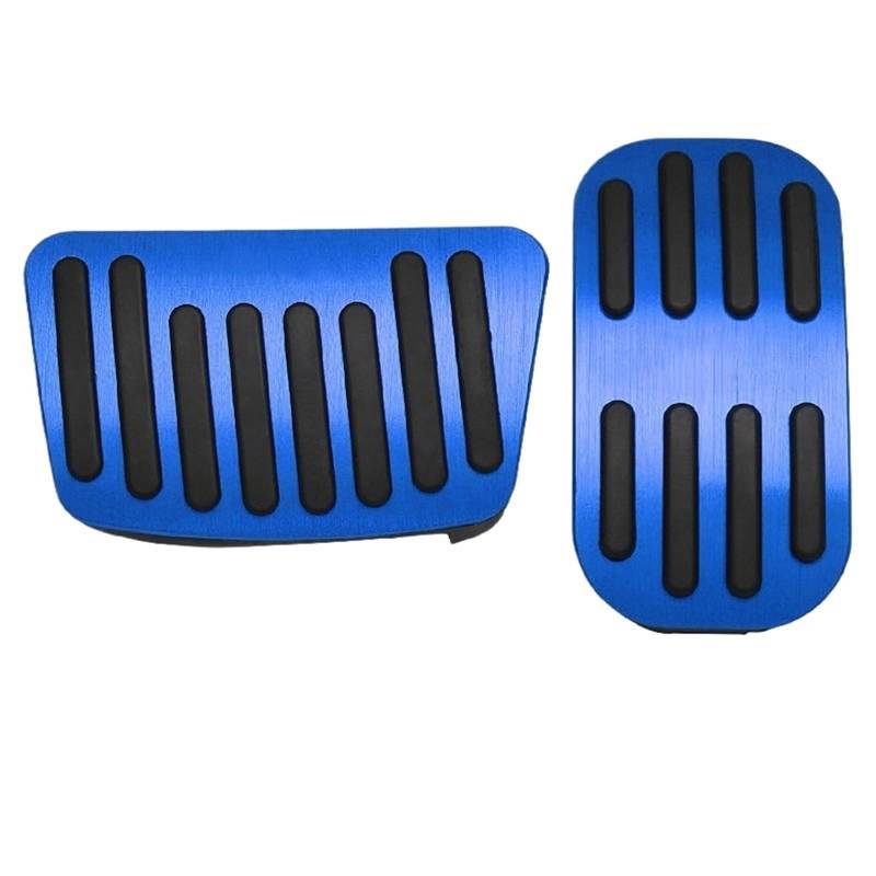 Fußablage Platte Passend für Toyota Corolla Cross XG10 2021–2024 2025 Hybridauto-Fußstützenpedale Pedale(AT 2PCS Blue) von SRKATI