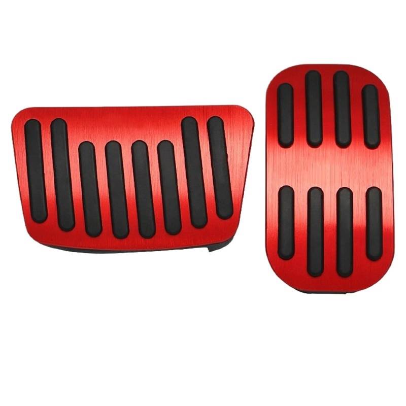 Fußablage Platte Passend für Toyota Corolla Cross XG10 2021–2024 2025 Hybridauto-Fußstützenpedale Pedale(AT 2PCS Red) von SRKATI
