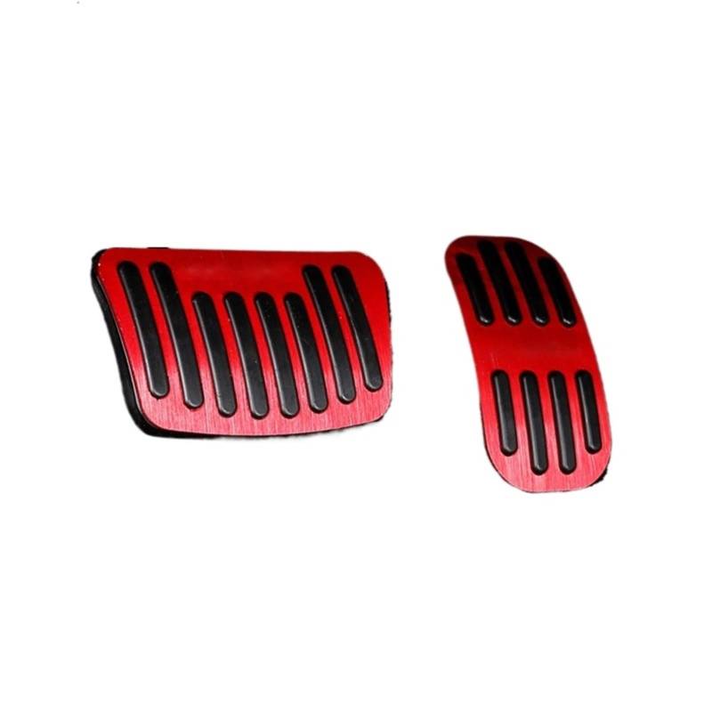 Fußablage Platte Passend für Toyota Yaris Cross 2020 2021 2022 2023 2024 Aluminium-Auto-Beschleuniger-Bremspedalabdeckung Anti-Rutsch-Pads Pedale(Red) von SRKATI