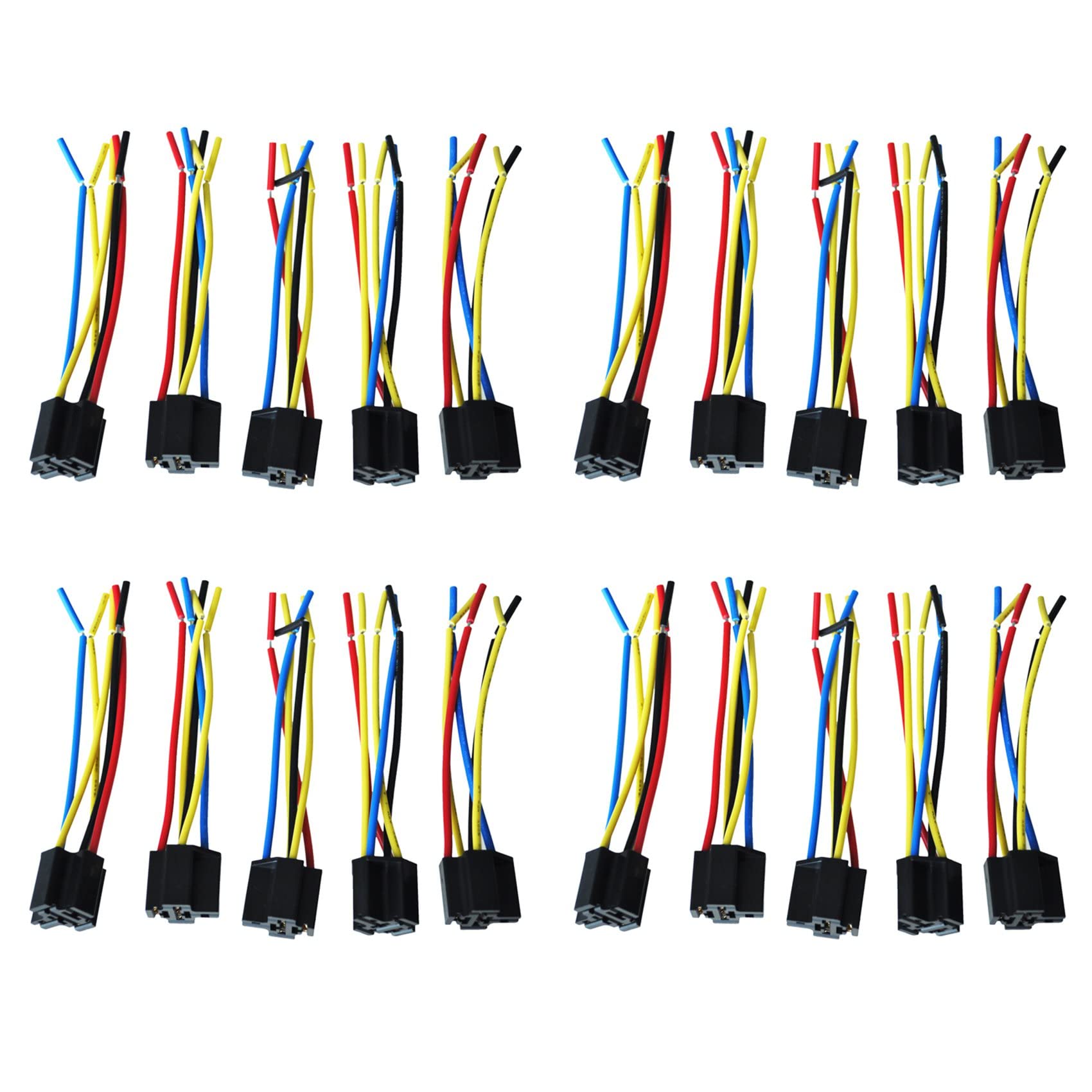 SRMAN 20 Stueck 5 Pin Leitungen Kabel Relais Sockel Baumstecker DC 12V Fuer Auto SRMAN 20 Stueck 5 Pin Leitungen Kabel Relais Sockel Baumstecker DC 12V Fuer Auto von SRMAN