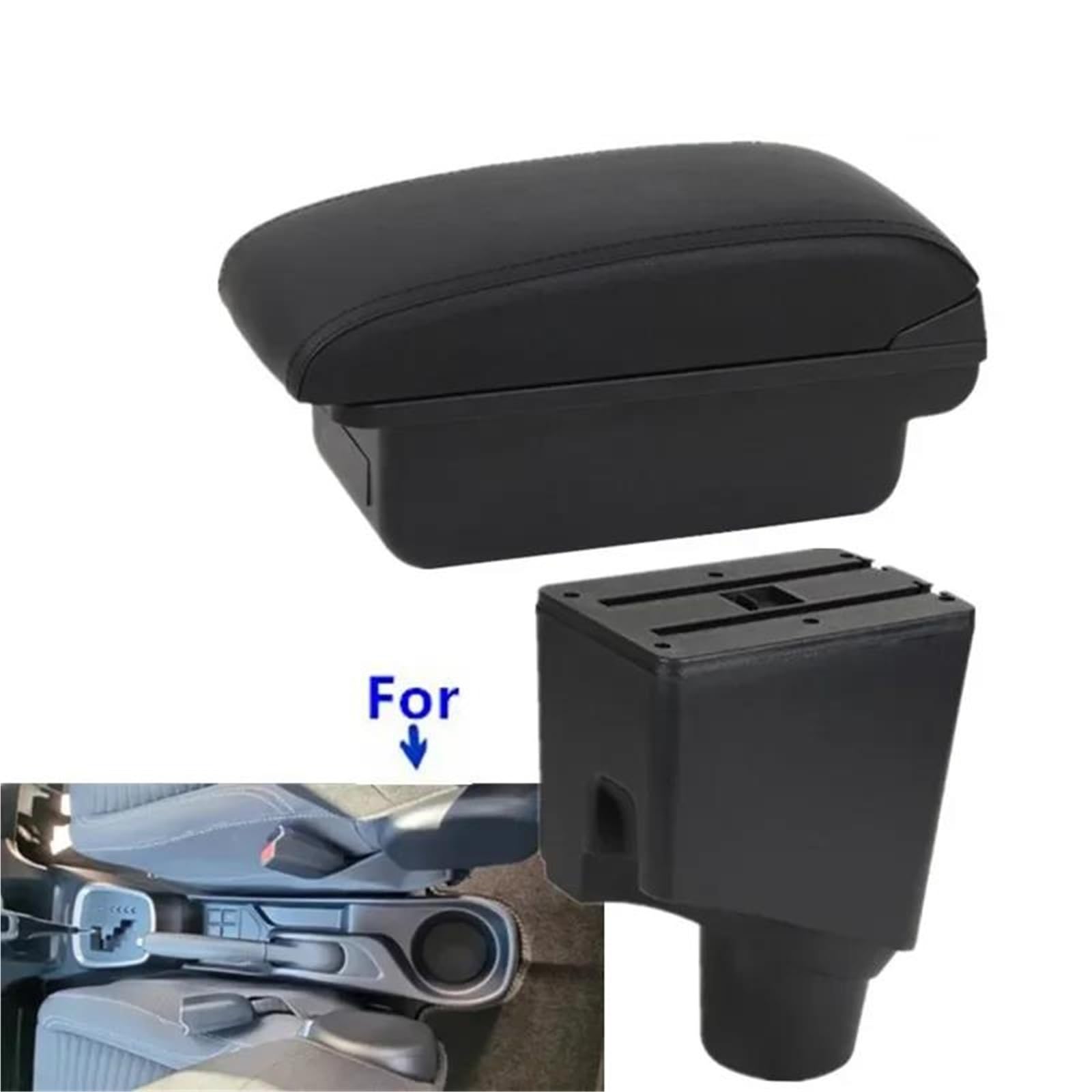 Auto Mittelkonsole Armlehne Box Für Toyota Für Yaris 2015-2023 Auto Armlehne Center Storage Box Innen Retrofit Teile Mittelarmkonsole(Style A1) von SRQORT