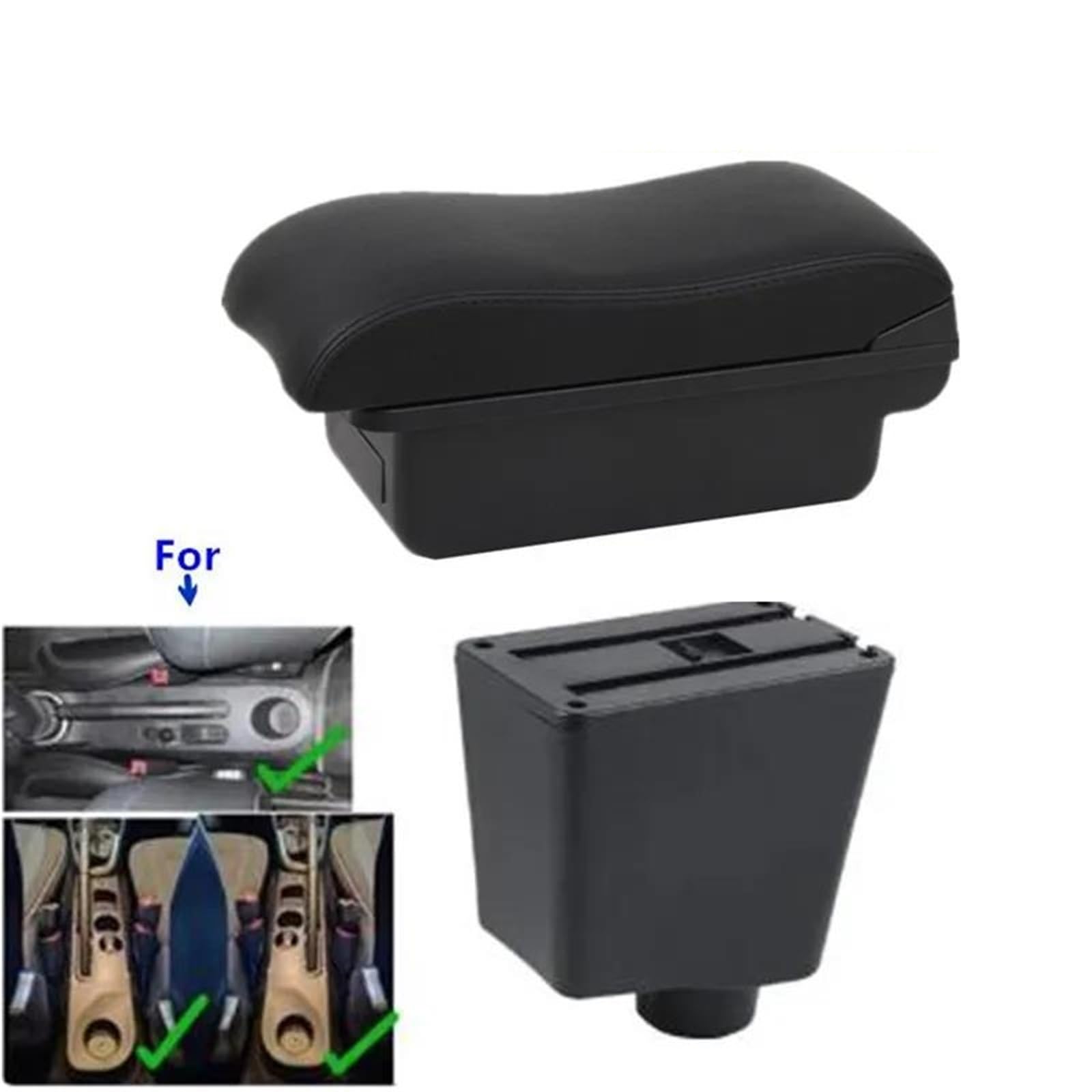 Auto Mittelkonsole Armlehne Für Captur Für Clio III IV Auto Armlehne Box Zubehör Lagerung Teile Spezielle Innen Nachrüstung Mittelarmkonsole(Style A4) von SRQORT