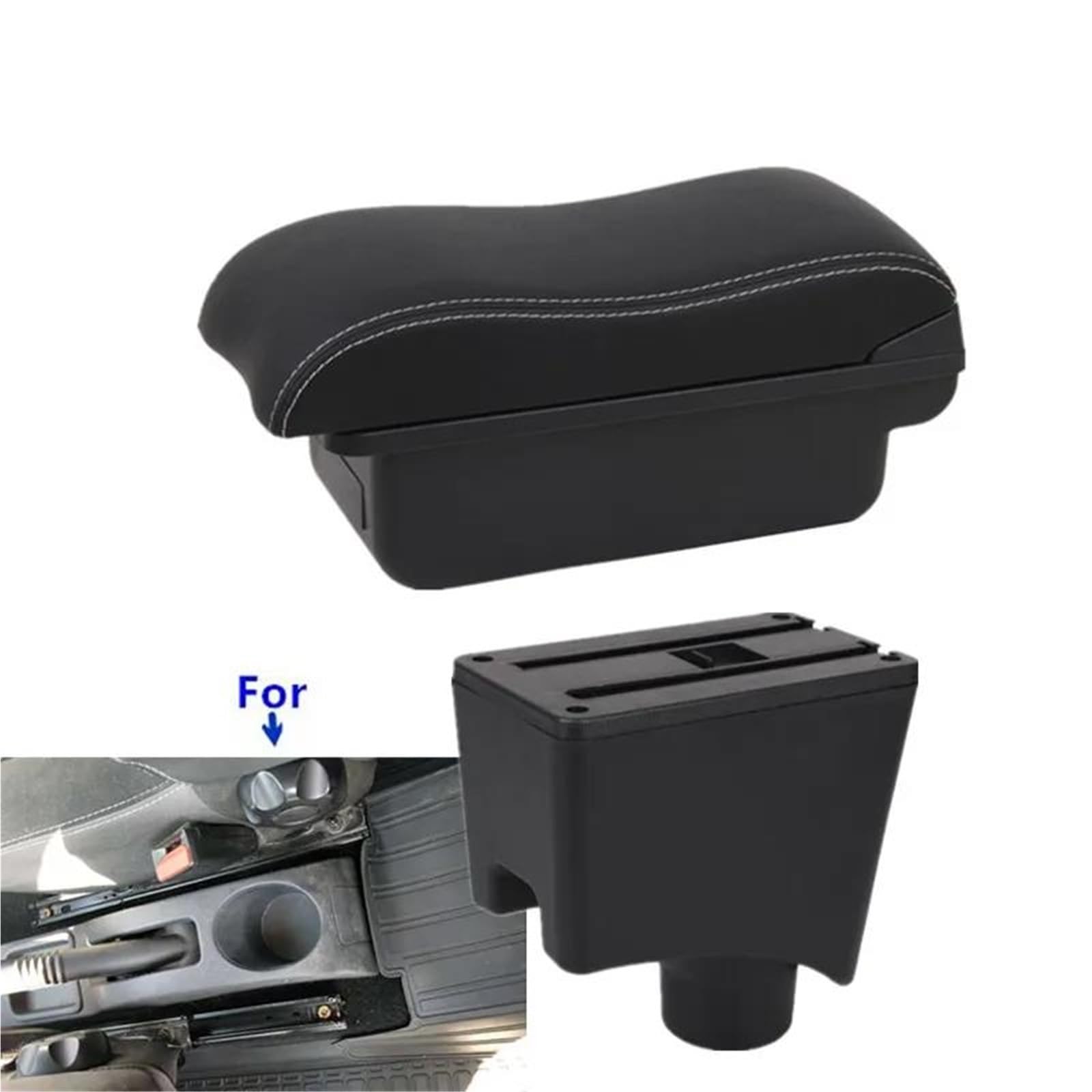 Auto Mittelkonsole Armlehnenbox Für Dacia Für Sandero Für Logan 2 Für Nissan Für Almera G15 Auto-Armlehnenzentrum Aufbewahrungsbox Mittelarmkonsole(Style A6) von SRQORT