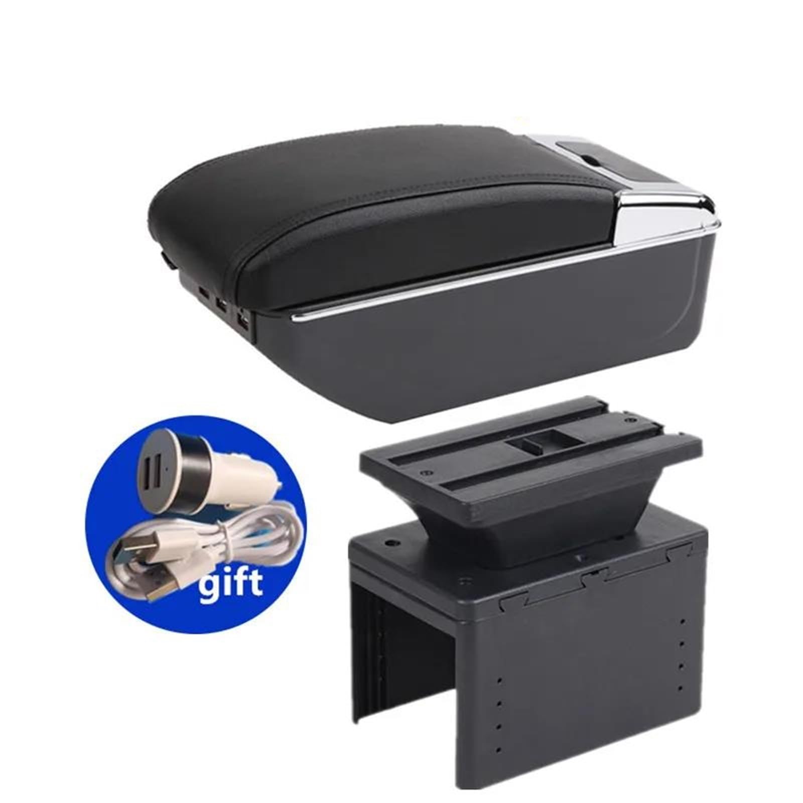 Auto Mittelkonsole Armlehnenbox Für Fiat Für Punto Für Grande Punto Auto-Armlehnenbox Zentrale Aufbewahrungsbox Innenausstattung Mittelarmkonsole(Style C1) von SRQORT