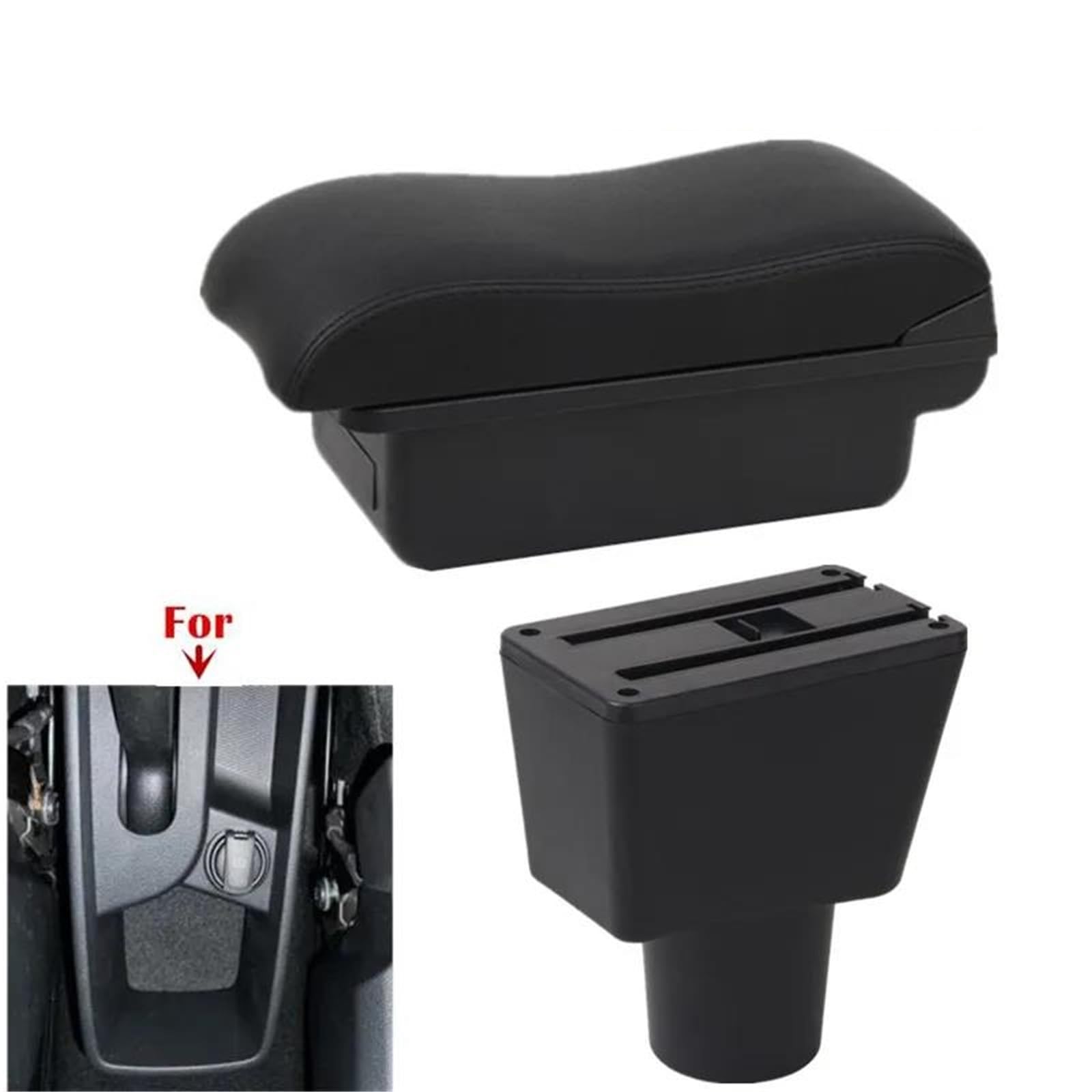 Auto Mittelkonsole Armlehnenbox Für Hyundai Für I10 2020-2024 Auto-Armlehnenbox Aufbewahrungsbox Innenraum Nachrüstung Autozubehör Mittelarmkonsole(Style A4) von SRQORT