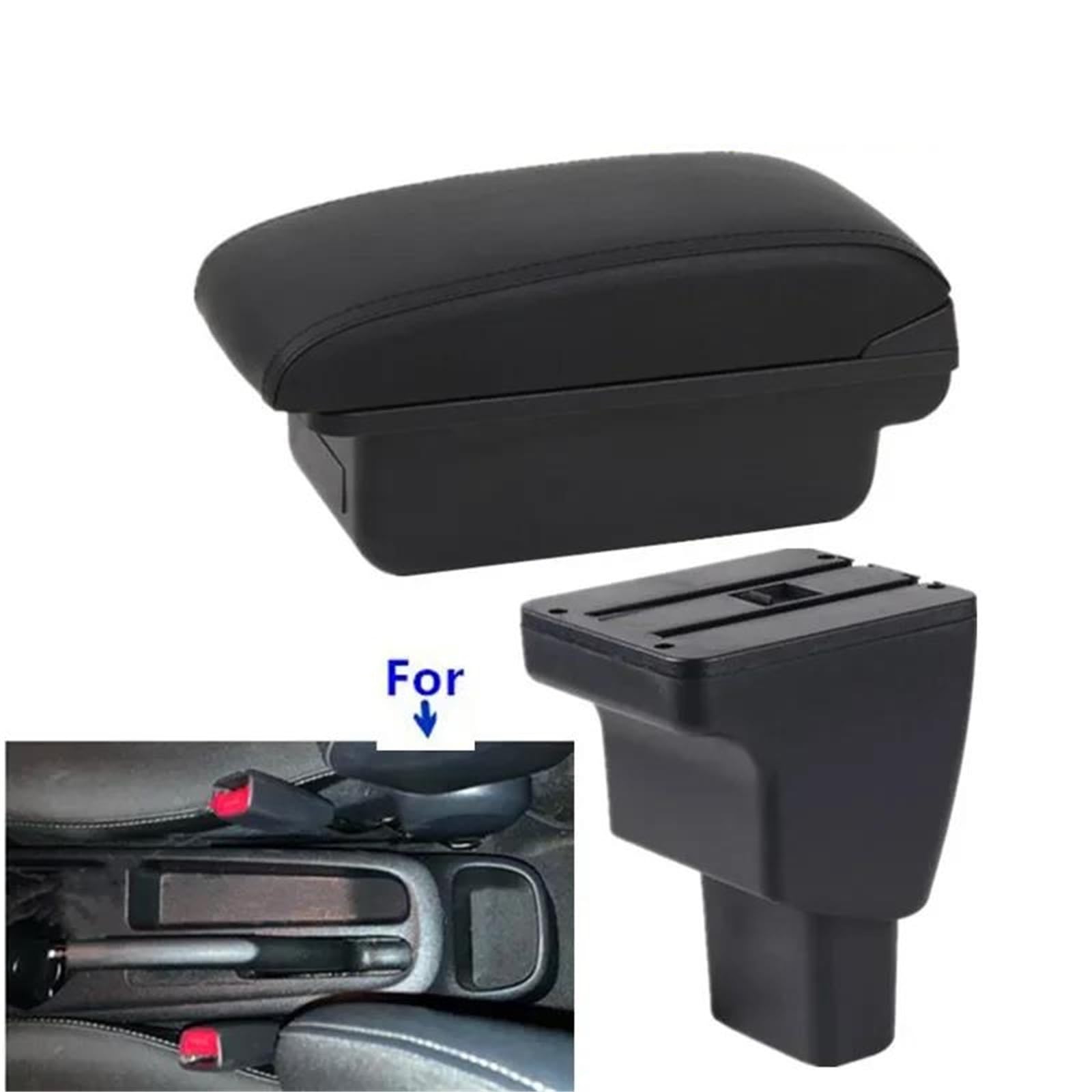 Auto Mittelkonsole Armlehnenbox Für Hyundai Für I10 Auto Armlehnenbox Innenausstattung Nachrüstung Zentrale Aufbewahrungsbox Mittelarmkonsole(Style A1) von SRQORT