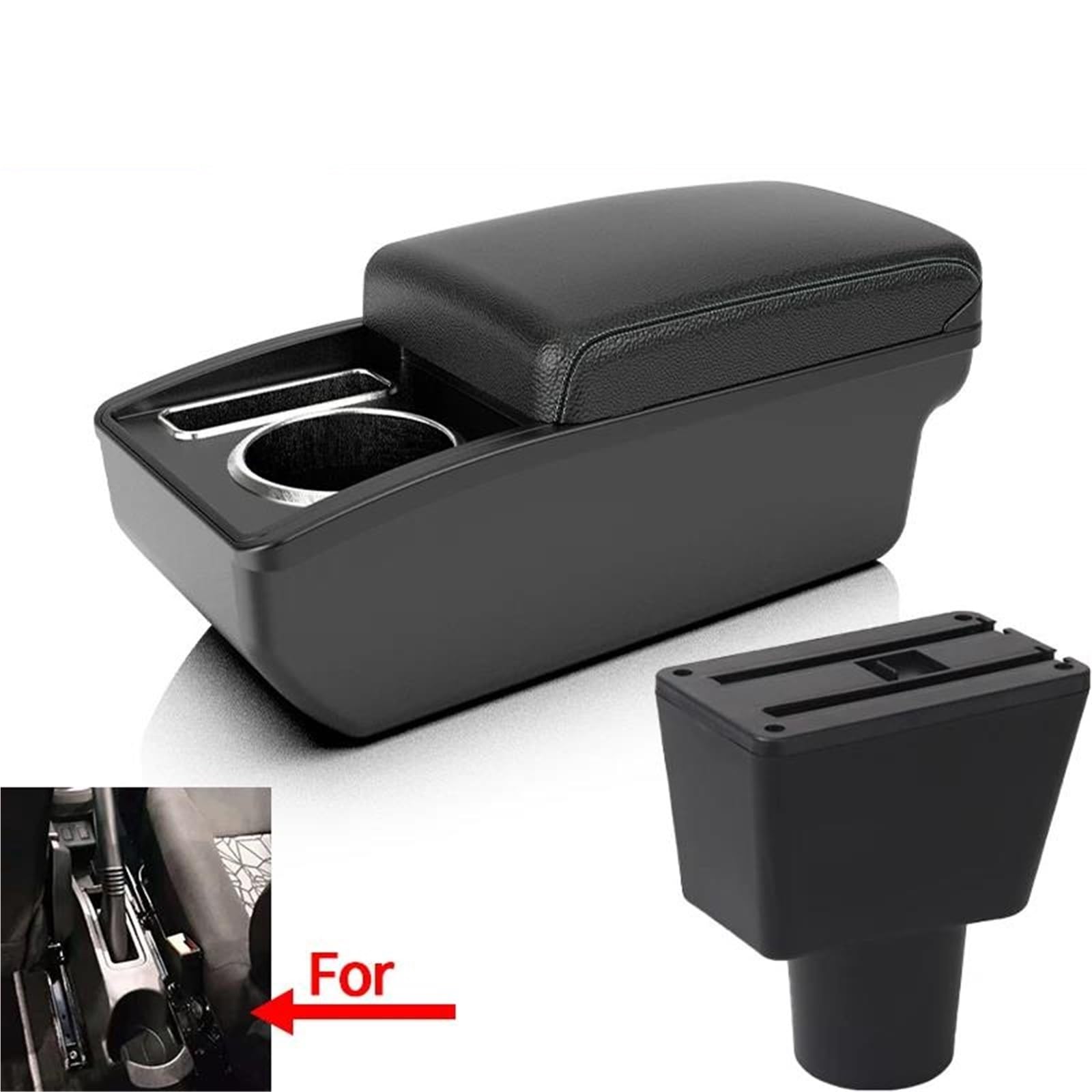 Auto Mittelkonsole Armlehnenbox Für Lada Für Xray Zentrale Aufbewahrungsbox Auto Speziell Für Den Nachrüst-Innenraum Getränkehalter Mittelarmkonsole(Style A3) von SRQORT