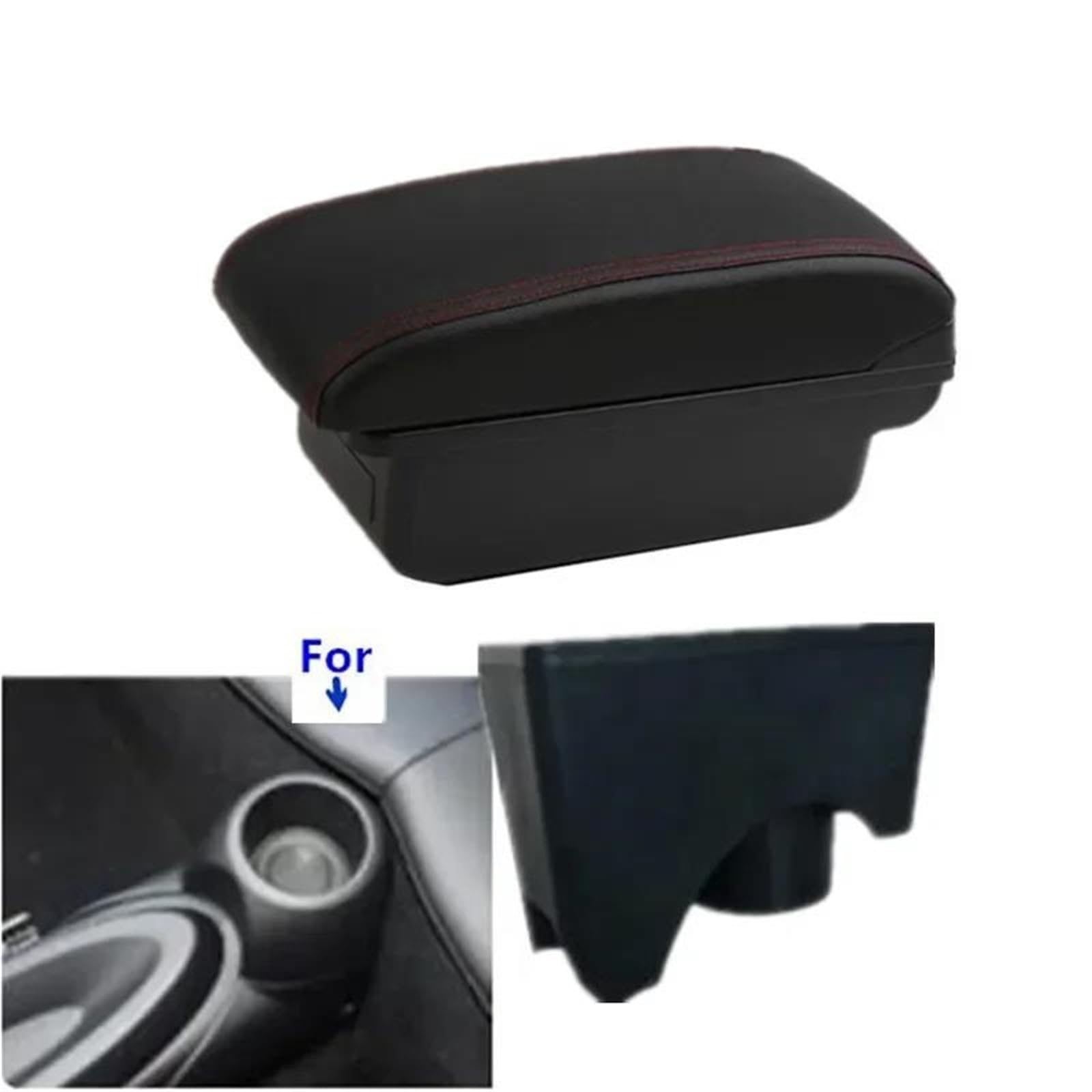 Auto Mittelkonsole Armlehnenbox Für Mini Für Cooper Für Countryman Auto Armlehnenbox Mittelaufbewahrungsbox Innenraum-Nachrüstung Mittelarmkonsole(Style A2) von SRQORT