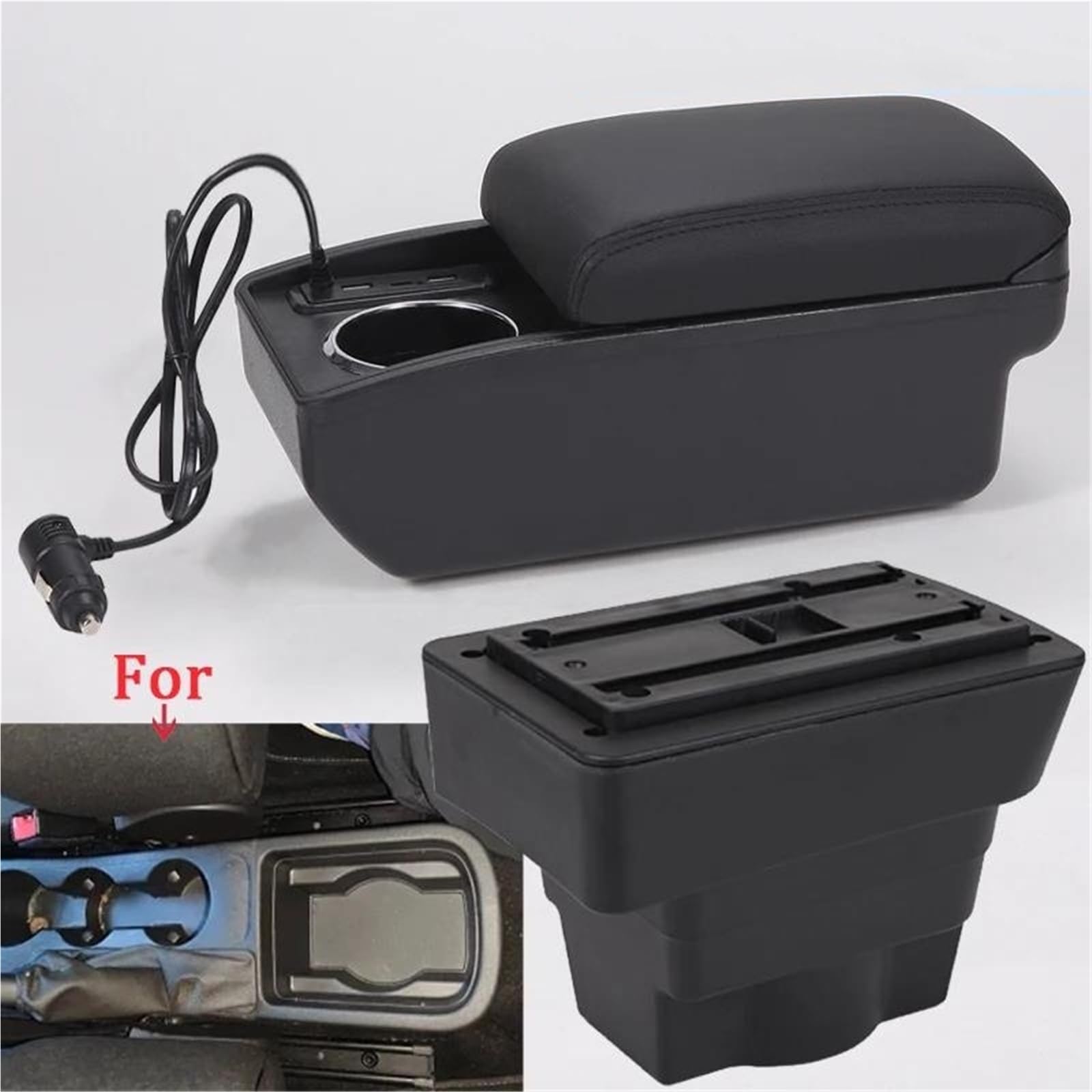 Auto Mittelkonsole Armlehnenbox Für Opel Für Astra J 2012-2020 Auto Armlehne Aufbewahrungsbox Nachrüstteile Innenraum Autozubehör Mittelarmkonsole(Style A2) von SRQORT