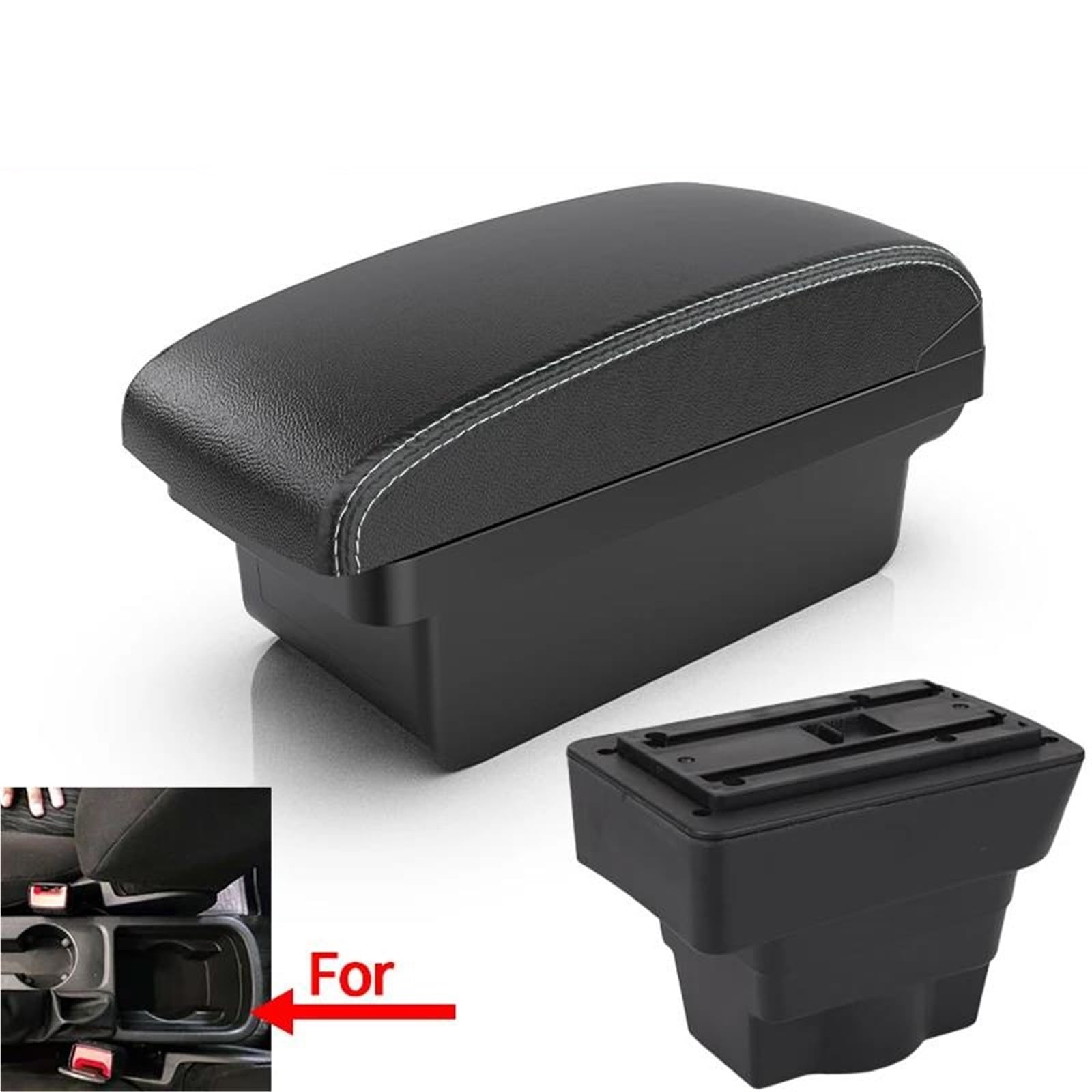 Auto Mittelkonsole Armlehnenbox Für Opel Für Astra J Auto-Armlehne Zentrale Aufbewahrungsbox Innenraum Spezielle Nachrüstteile Mittelarmkonsole(Style A3) von SRQORT