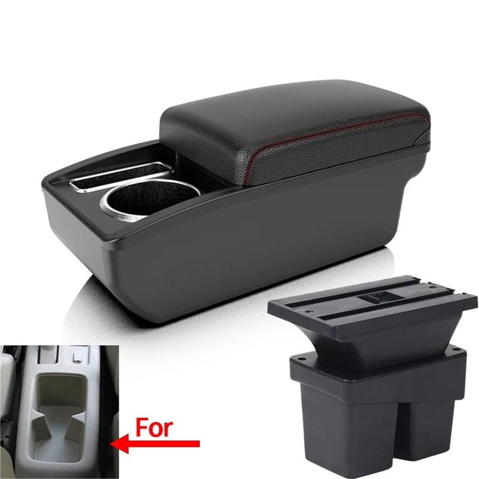 Auto Mittelkonsole Armlehnenbox Für Suzuki Für Jimny JB74 2019-2024 Auto-Armlehnen-Aufbewahrungsbox Dedizierter Retrofit-Innenraum Mittelarmkonsole(Style A1) von SRQORT