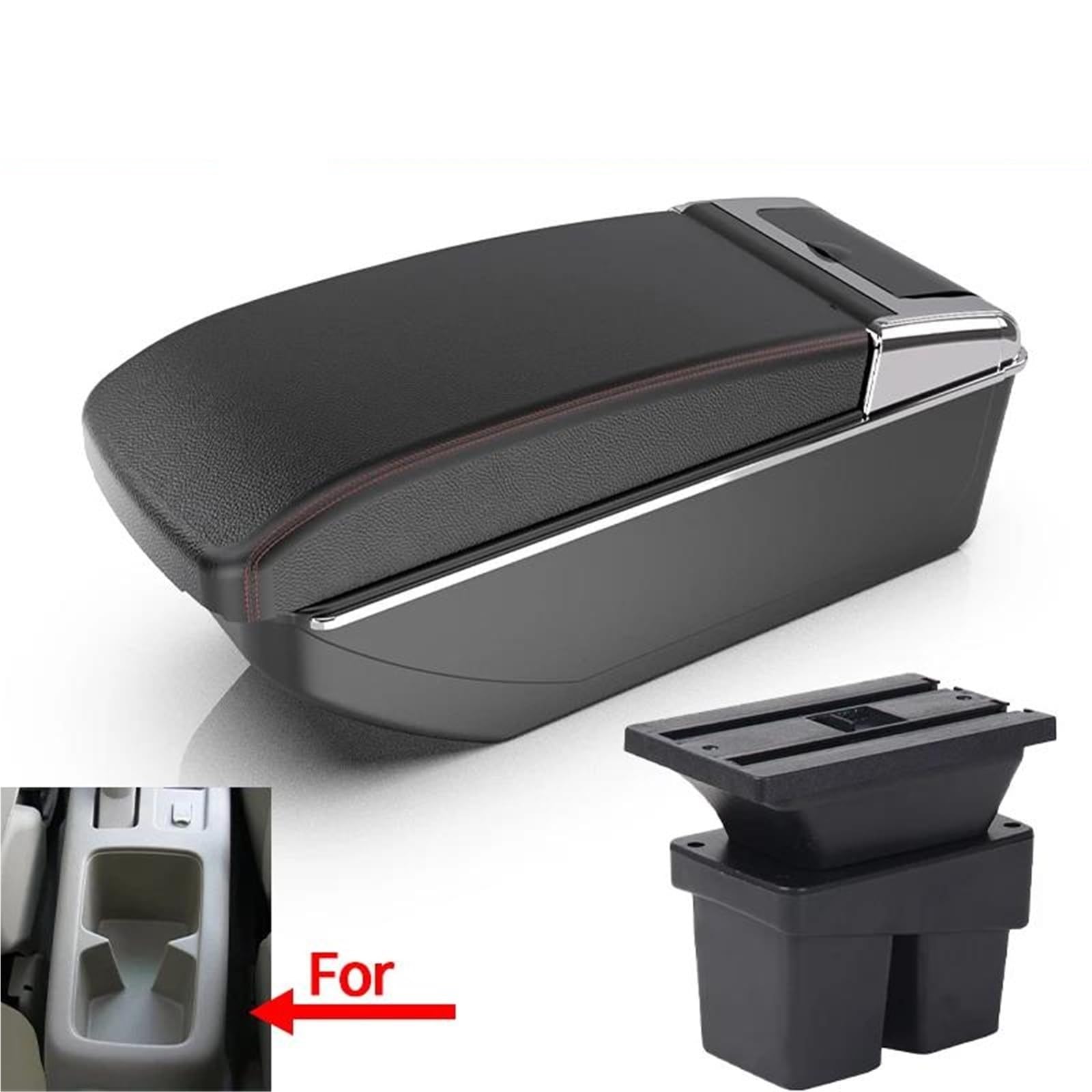 Auto Mittelkonsole Armlehnenbox Für Suzuki Für Jimny JB74 2019-2024 Auto-Armlehnen-Aufbewahrungsbox Retrofit-Innenraum-Autozubehör Mittelarmkonsole(Style B1) von SRQORT