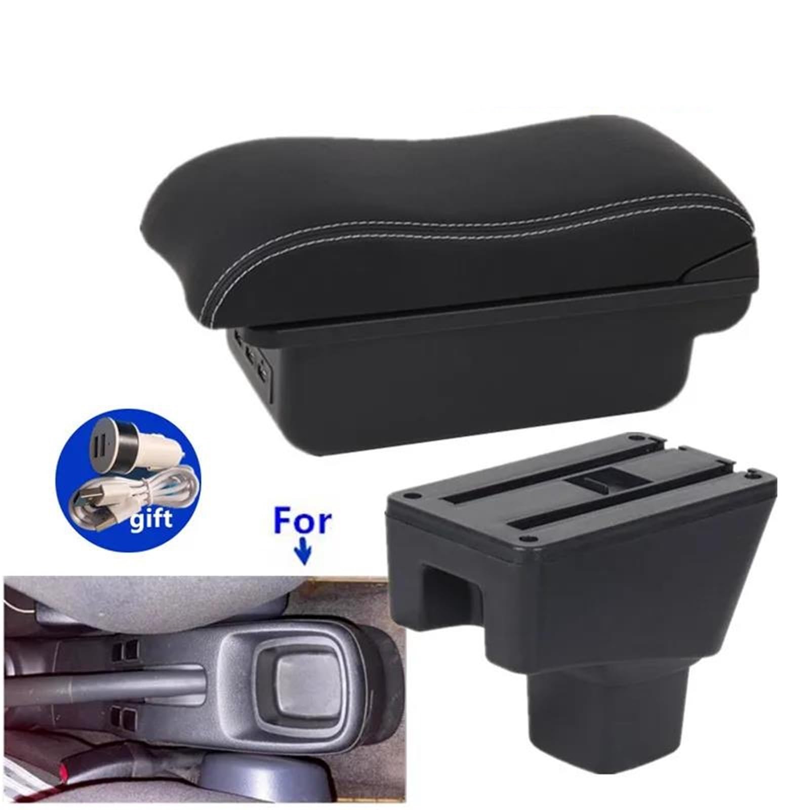 Auto Mittelkonsole Armlehnenbox Für Suzuki Für SX4 Auto-Armlehnenbox Innenausstattung Nachrüstteile Zentrale Aufbewahrungsbox Mittelarmkonsole(Style B6) von SRQORT