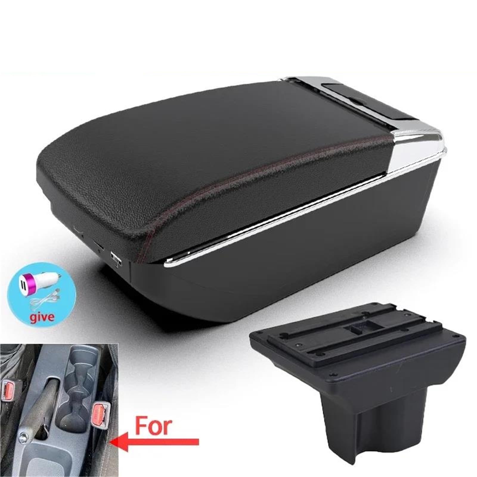 Auto Mittelkonsole Armlehnenbox Für Toyota Für Avanza Für Rush Für Aruz Auto-Armlehnenbox Innenaufbewahrungsbox Autozubehör Mittelarmkonsole(Style A1) von SRQORT