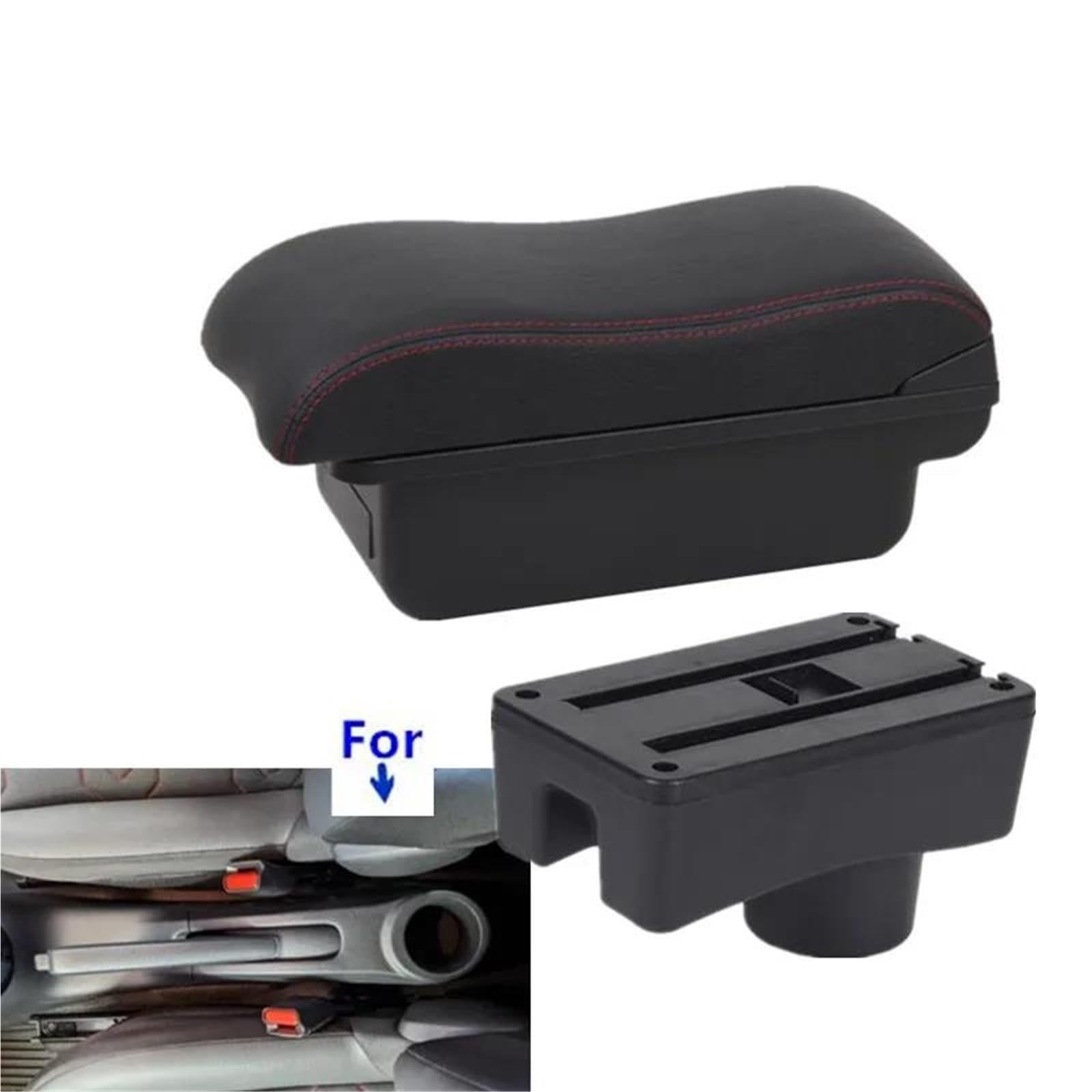 Auto Mittelkonsole Armlehnenbox Für Toyota Für Aygo X Auto Armlehne Autozubehör Innen Zentrale Aufbewahrungsbox Nachrüstteile Mittelarmkonsole(Style A5) von SRQORT