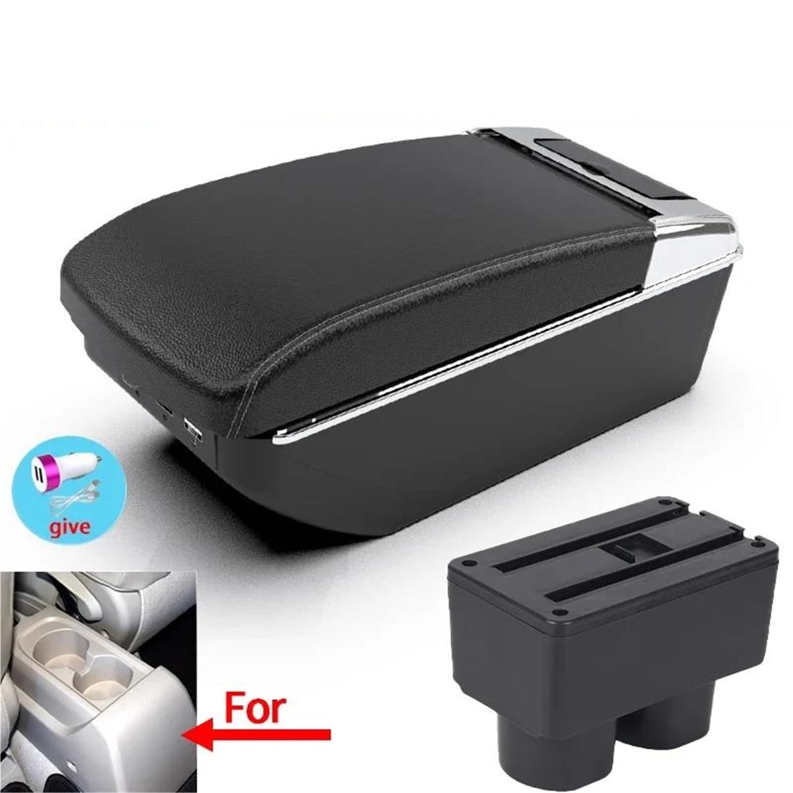 Auto Mittelkonsole Armlehnenbox Für Venucia Für D50 Auto-Armlehne Nachrüstteile Armaufbewahrungsbox Autozubehör Nachrüstteil Mittelarmkonsole(Style A3) von SRQORT