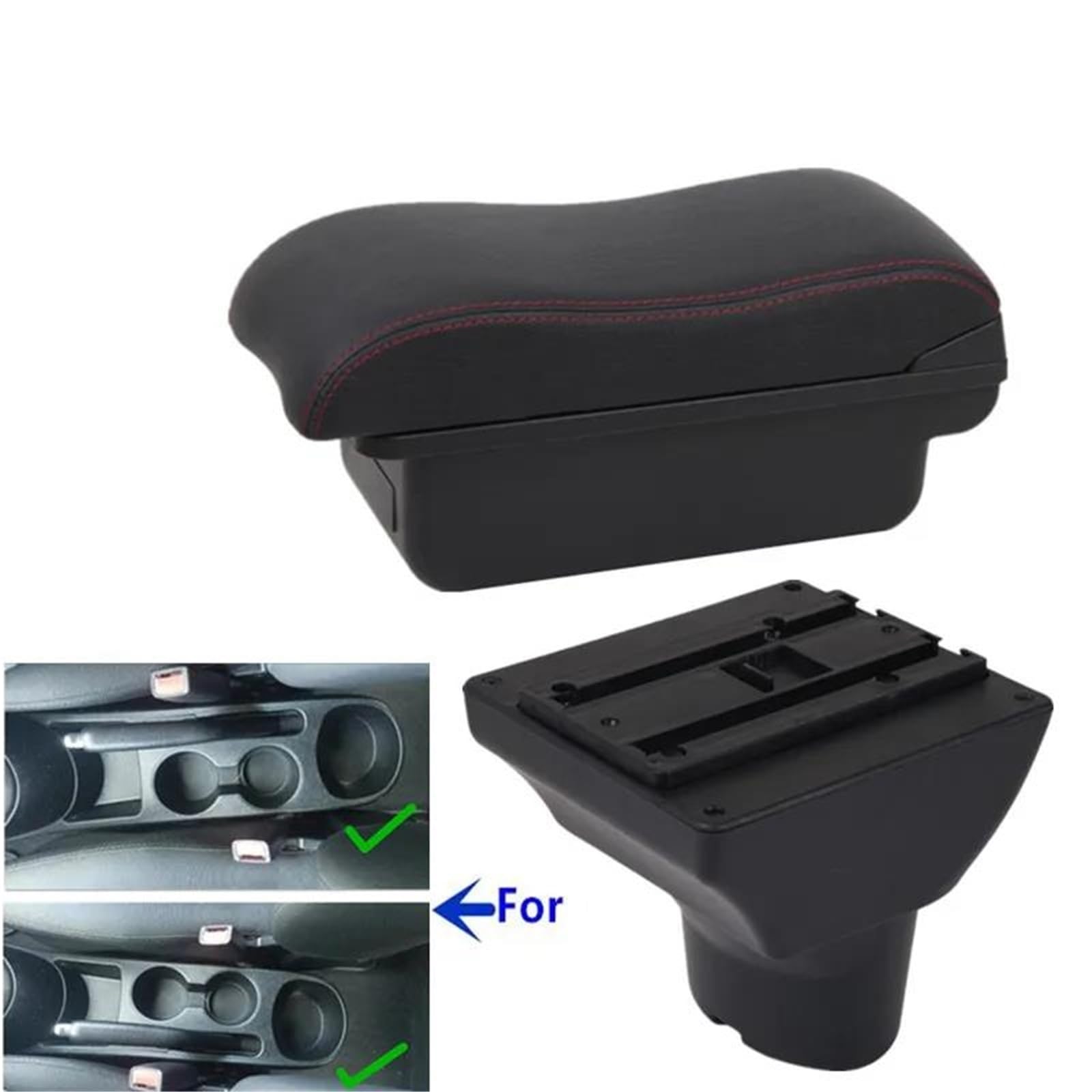 Auto Mittelkonsole Auto Armlehne Für Hyundai Für I20 2012 Armlehne Box Nachrüstung Interior Center Storage Box Auto Zubehör Mittelarmkonsole(Style A5) von SRQORT