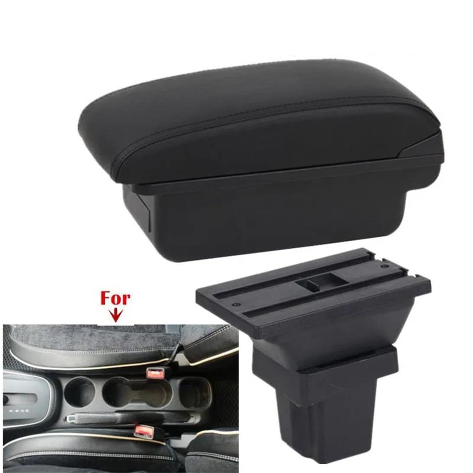 Auto Mittelkonsole Auto-Aufbewahrungsbox Auto-Armlehne Für Chevy Für Trax Für Tracker 2015–2019 Armlehnenbox Armzubehör Mittelarmkonsole(Style A1) von SRQORT