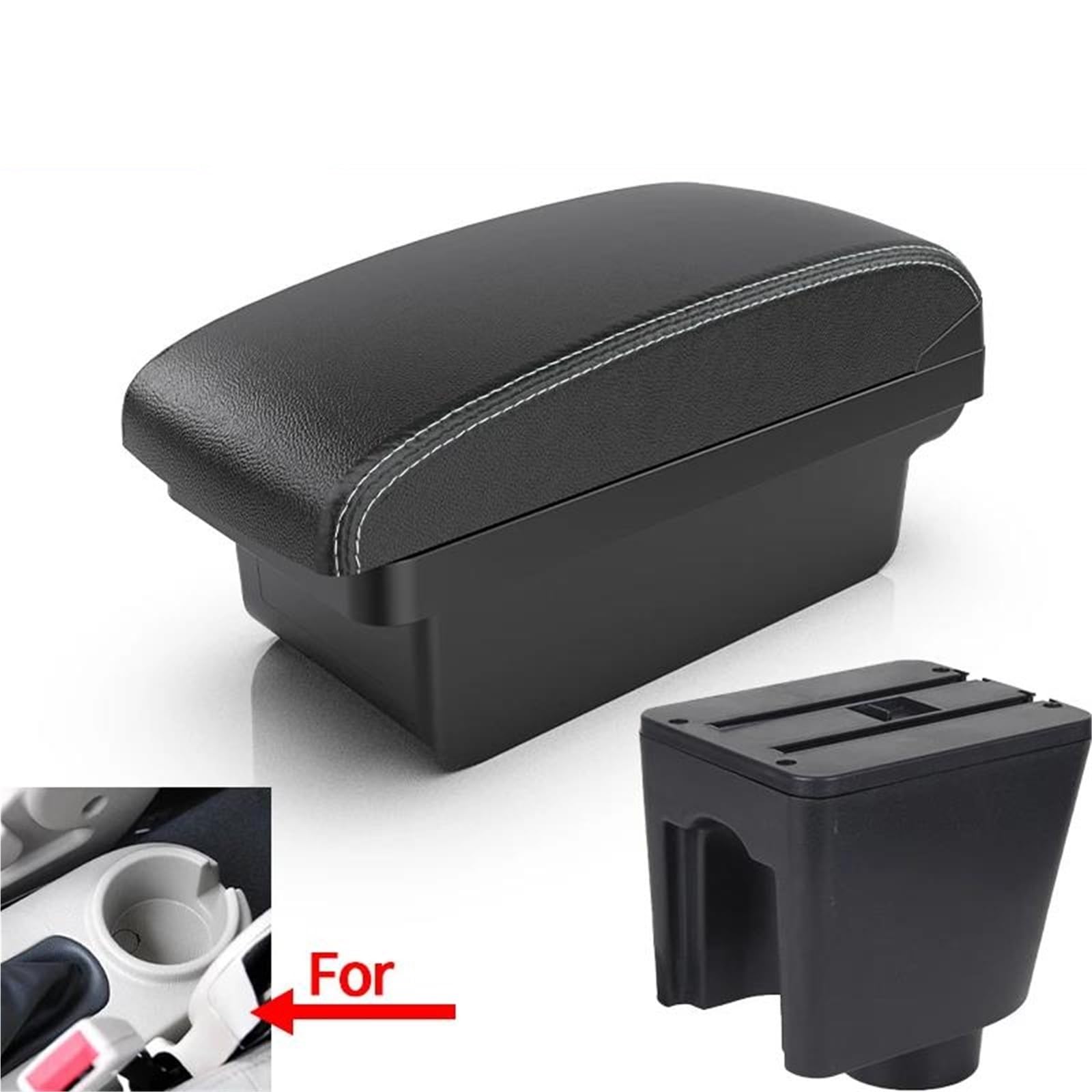 Auto Mittelkonsole Für Chevy Für Aveo Für T200 T250 T255 Auto Armlehne Box Center Console Armlehne Storage Box Innen USB Mittelarmkonsole(Style A3) von SRQORT