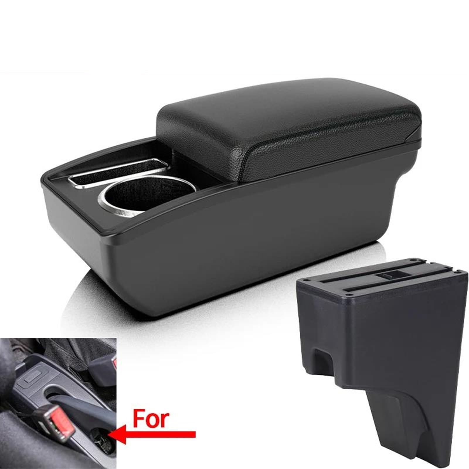 Auto Mittelkonsole Für Perodua Für Bezza Auto Armlehne Box Mit Tasse Halter Auto Innen Modifikation Mittelarmkonsole(Style A2) von SRQORT