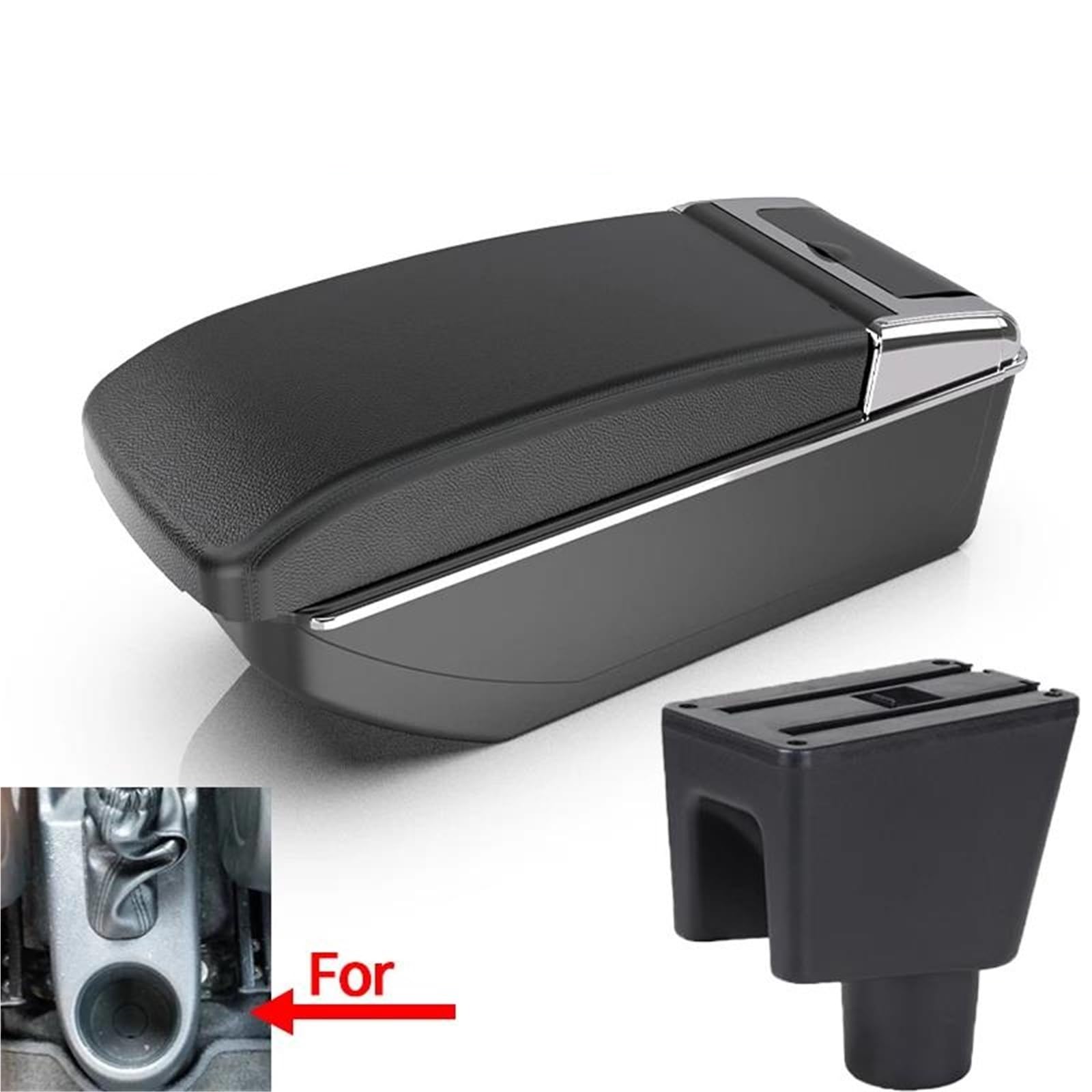 Auto Mittelkonsole Für Proton Für Saga FLX/FL/BLM 2008-2019 Autokonsolenbox Mittelarmlehne Mit Getränkehalter-Aufbewahrungsbox Mittelarmkonsole(Style B2) von SRQORT