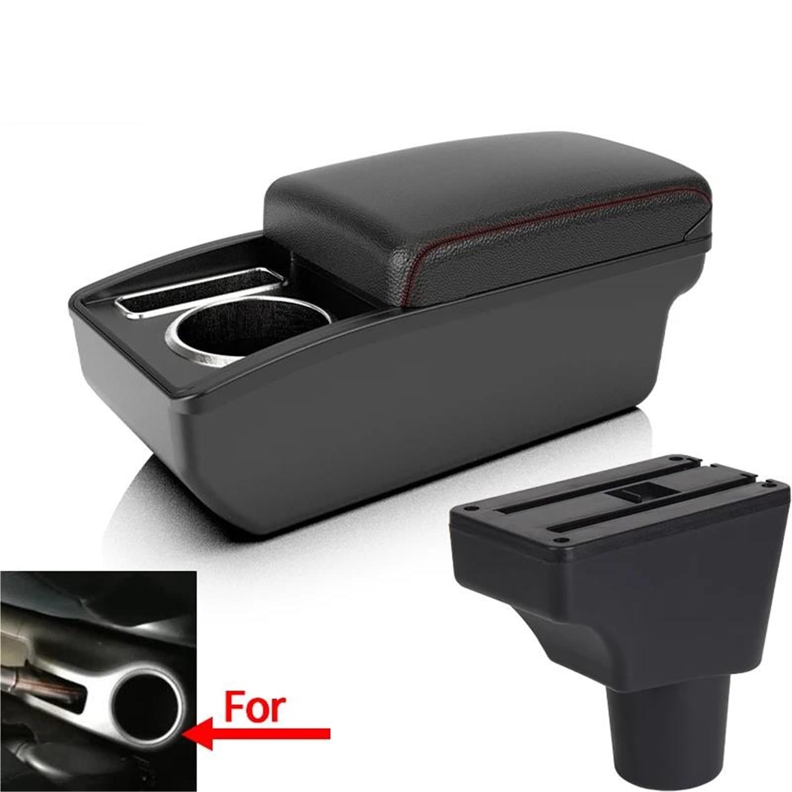 Auto Mittelkonsole Für Toyota Für Sienta Auto Armlehne Innenraum Modifizierte Teile Aufbewahrungsbox Autozubehör Mit Getränkehalter Mittelarmkonsole(Style A1) von SRQORT