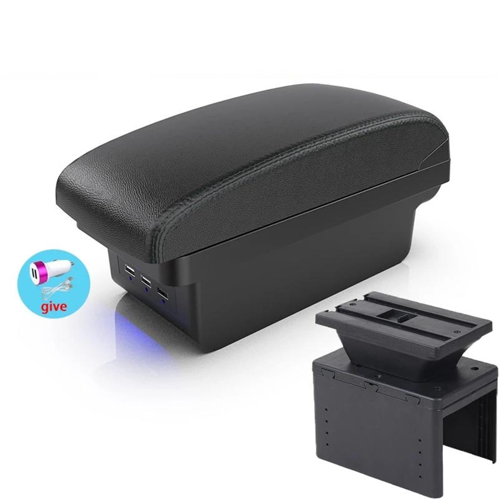 Auto Mittelkonsole Universal Auto Armlehne Box Zentrale Armlehne Box Auto Zubehör Lagerung Box Unterstützung Arm Innen Teile Mittelarmkonsole(Style B2) von SRQORT