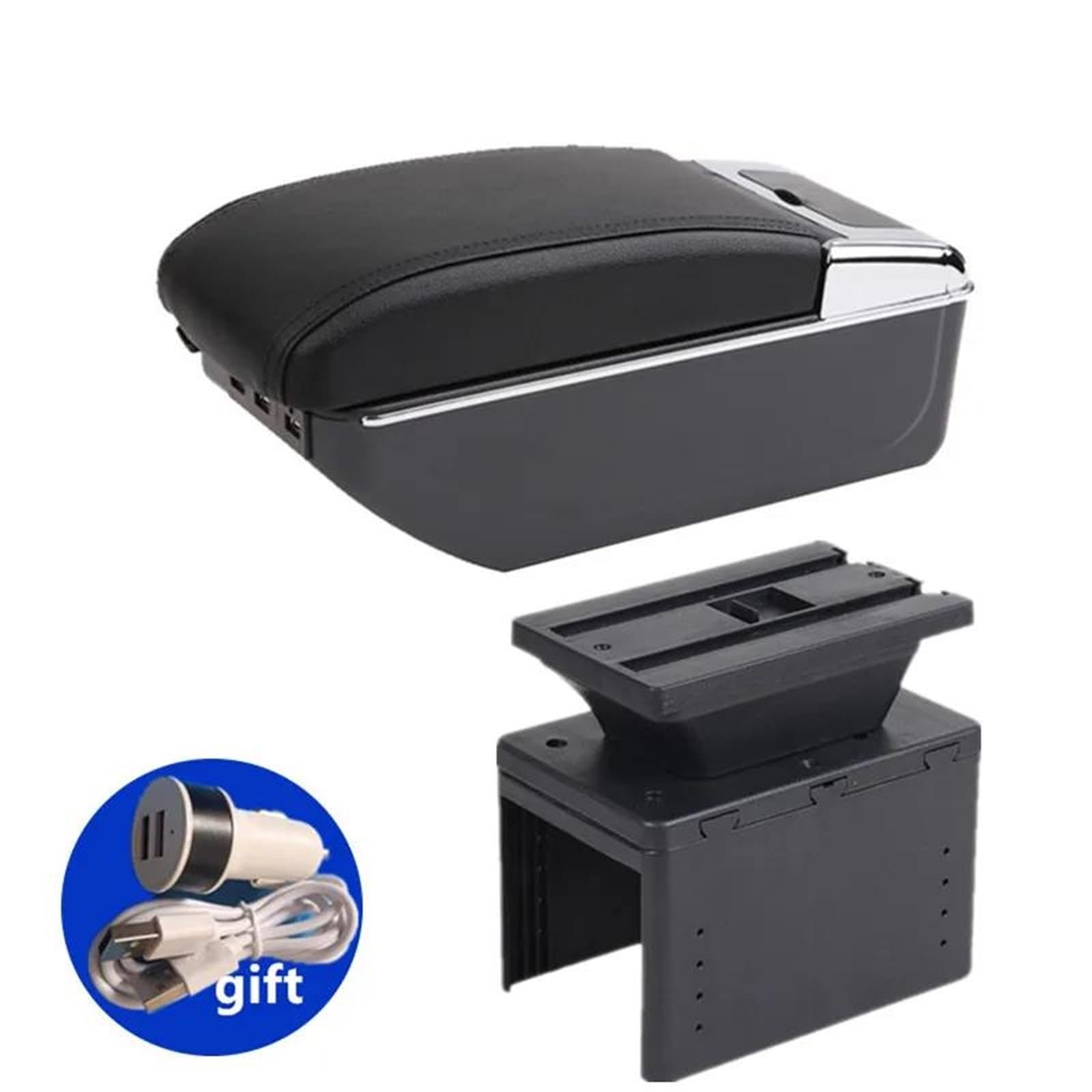 Auto Mittelkonsole Universal Auto Armlehne Box Zentrale Universal Modell Armlehne Box Auto Lagerung Box Unterstützung Arm Innen Mittelarmkonsole(Style C1) von SRQORT